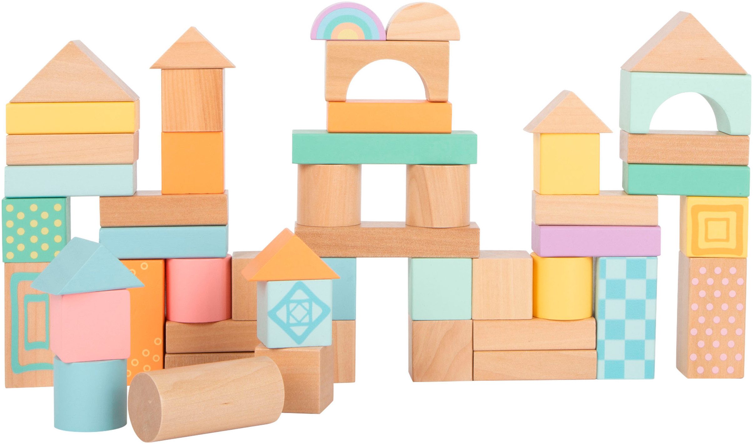 Small Foot Holzbausteine Pastell Spielbausteine, (Set, 50 St) – Bild 4 von 5