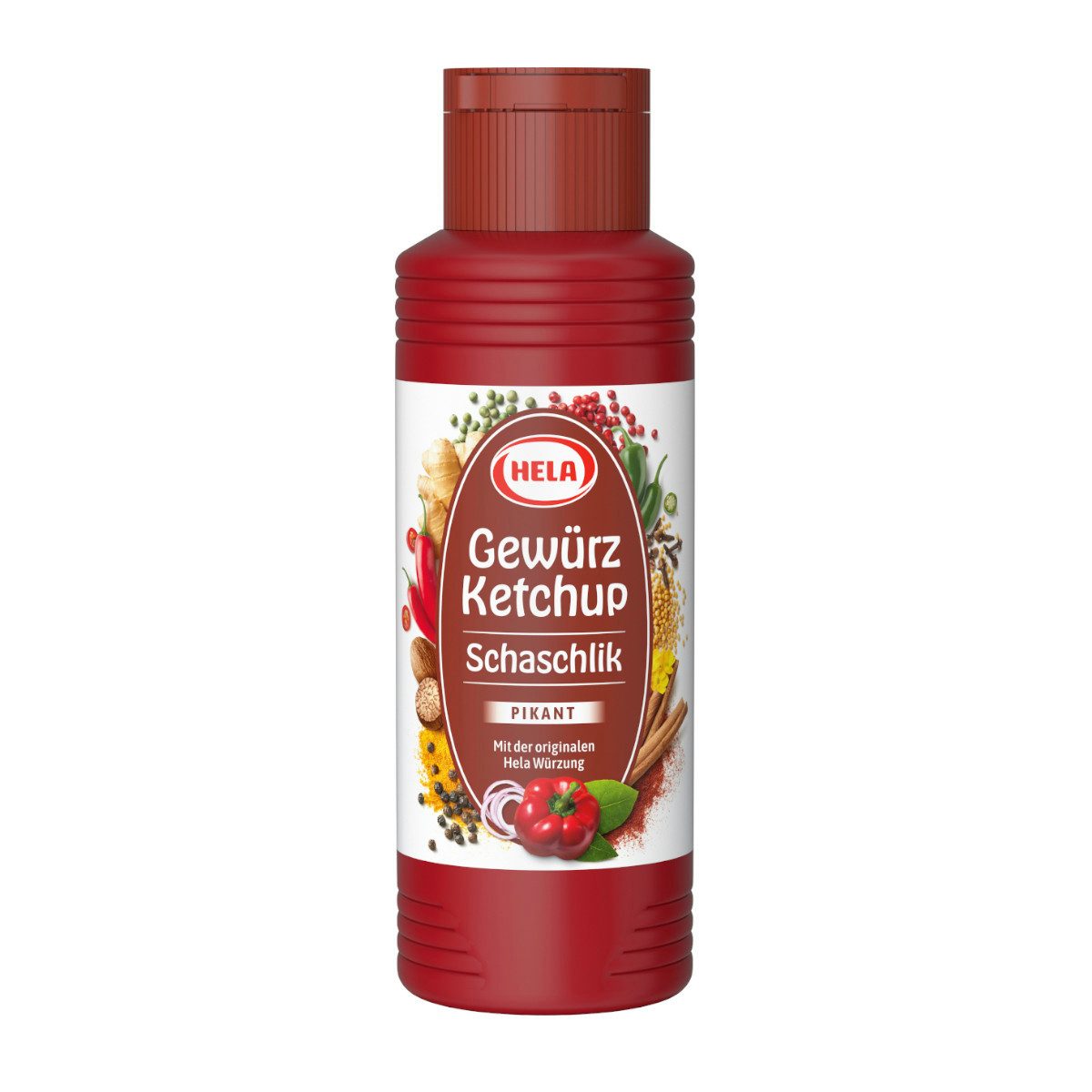 HELA Saucen, Hela Gewürz Ketchup Schaschlik pikanter Geschmack Flasche 300ml