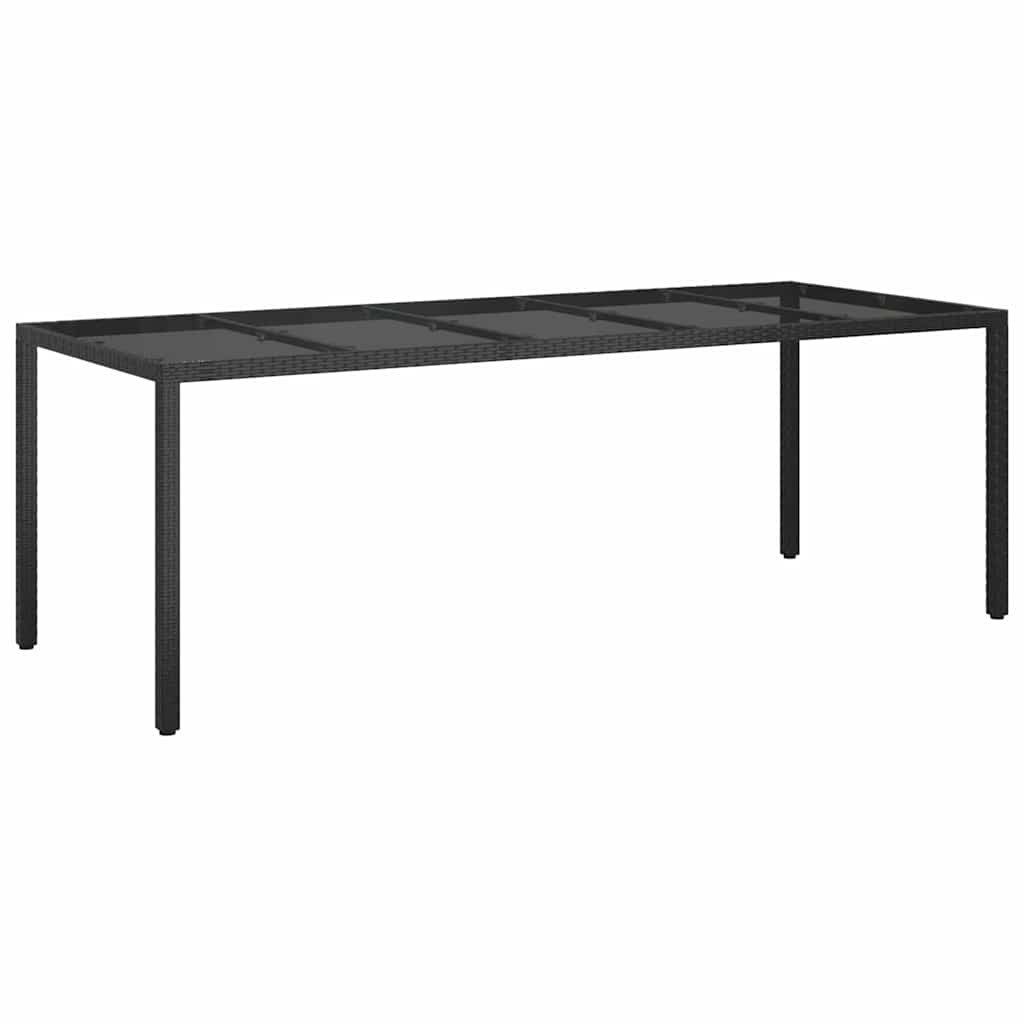 vidaXL Gartentisch Gartentisch Pur Schwarz Poly-Rattan (1-St)