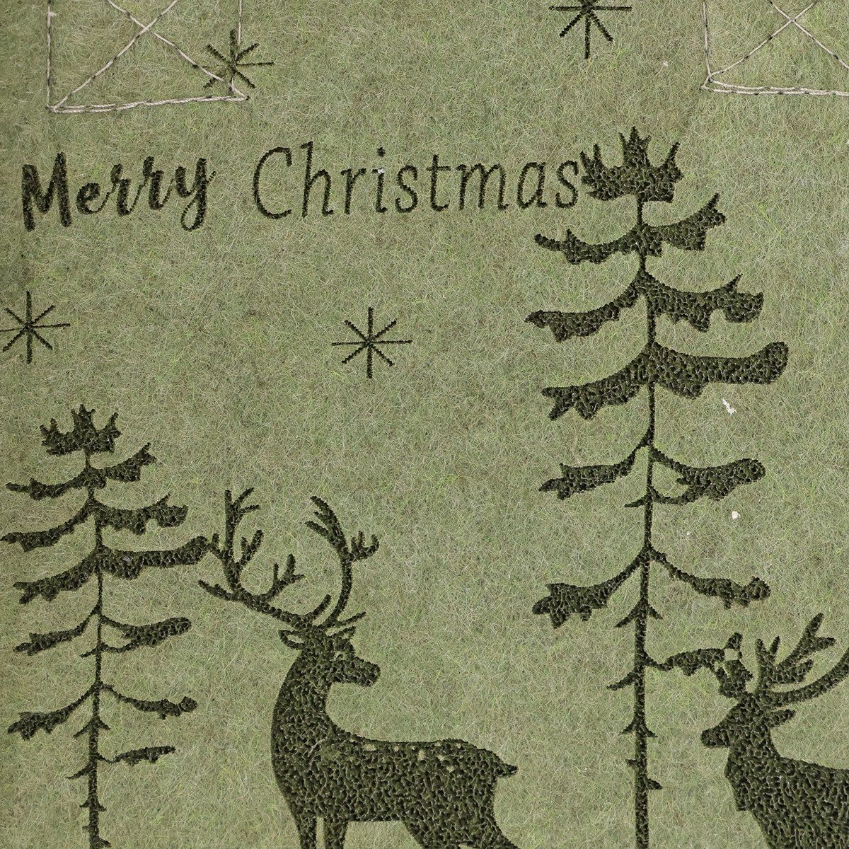 Florists Products Weihnachtsmann Weihnachtstasche aus Filz mit Henkeln und Motiv Merry Christmas