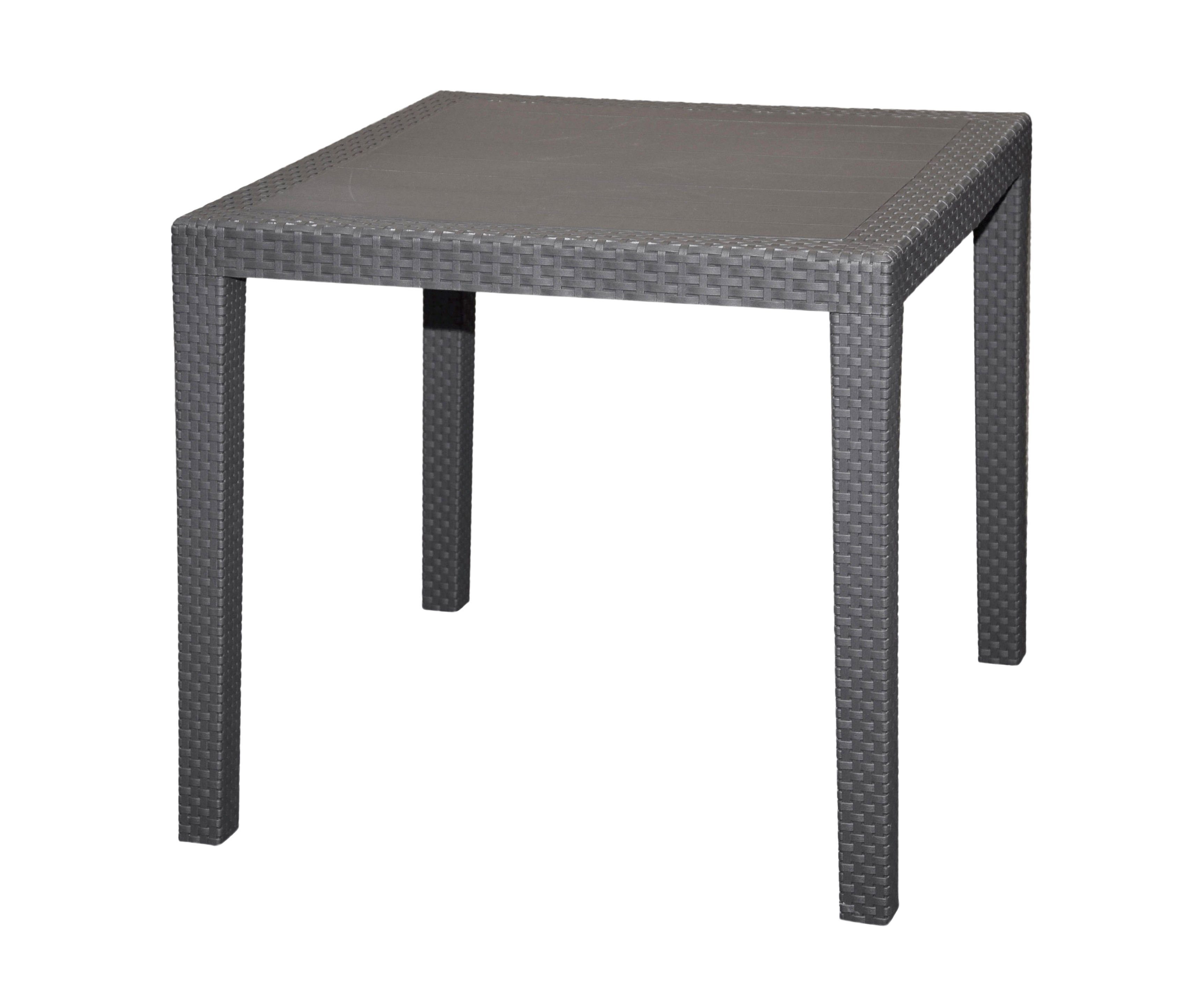Spetebo Gartentisch Gartentisch RATTAN in anthrazit günstig online kaufen