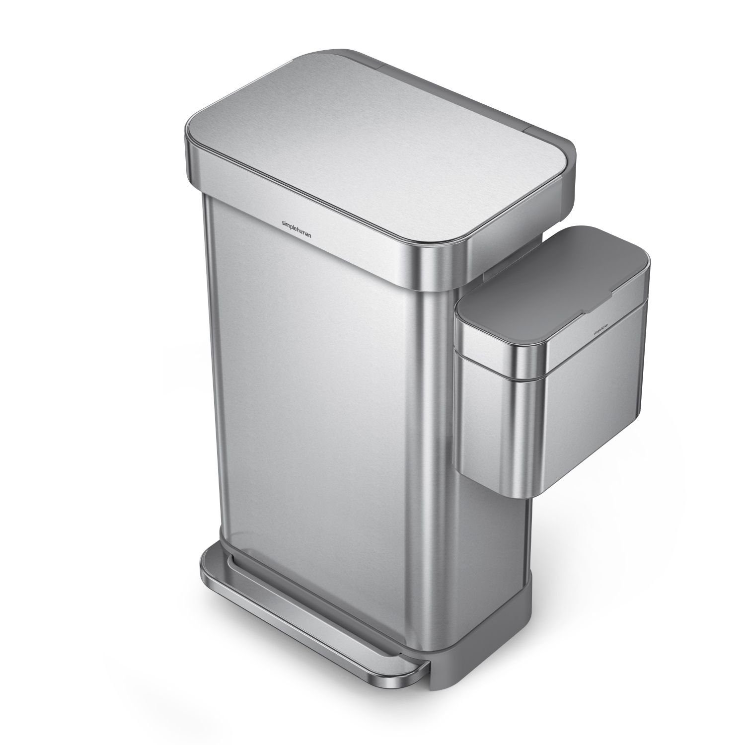 simplehuman Mülleimer Kompost-Caddy 4 l Gebürsteter Edelstahl
