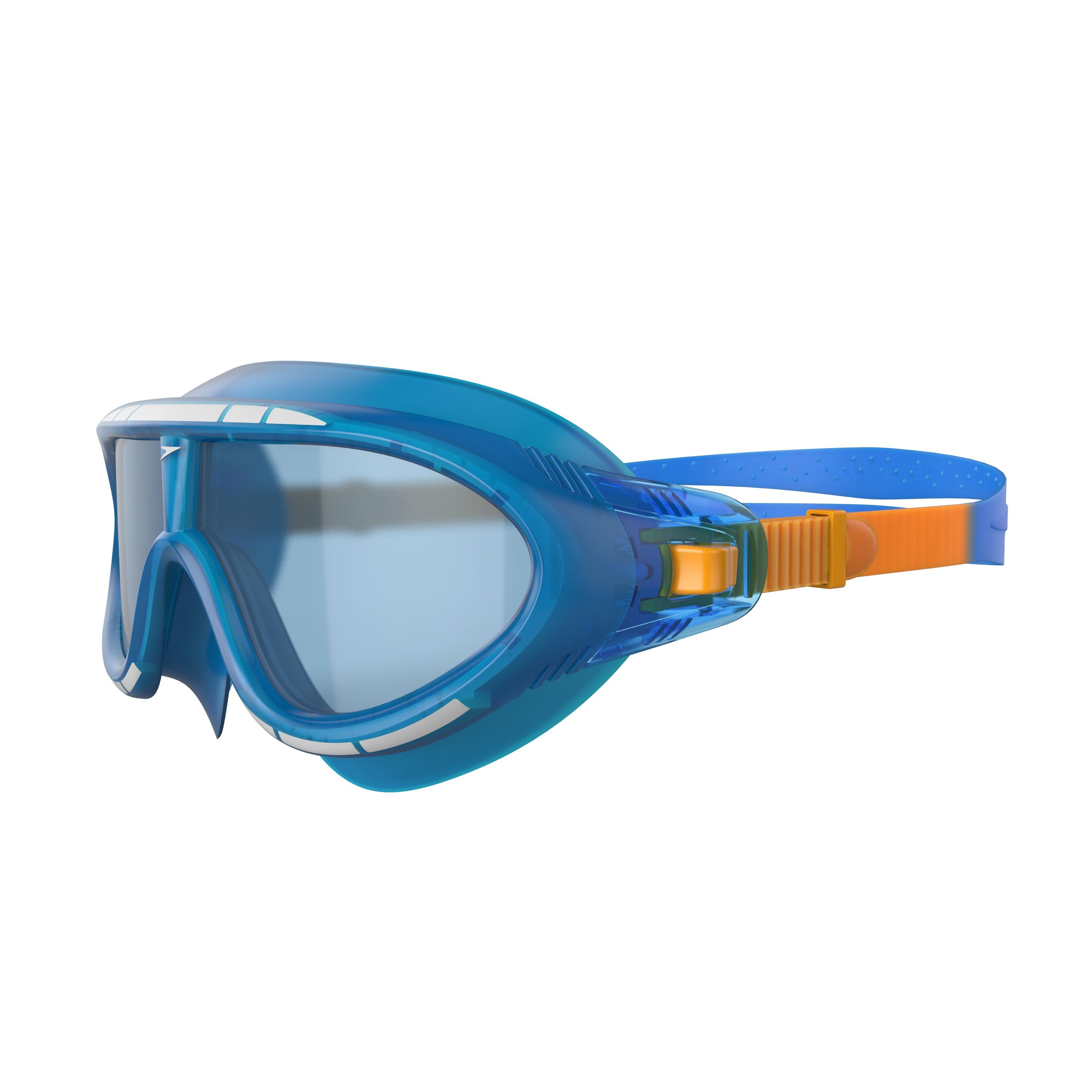 Speedo Schwimmbrille Speedo Biofuse Rift Junior Blue/Orange, Hoher Tragekomfort durch flexiblen Rahmen