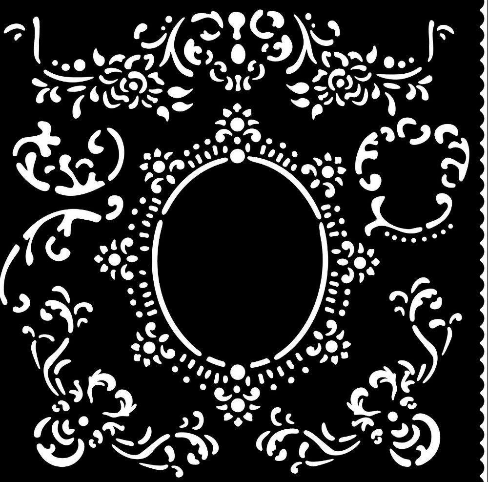 Stamperia Malschablone House of Roses, 18 x 18 cm