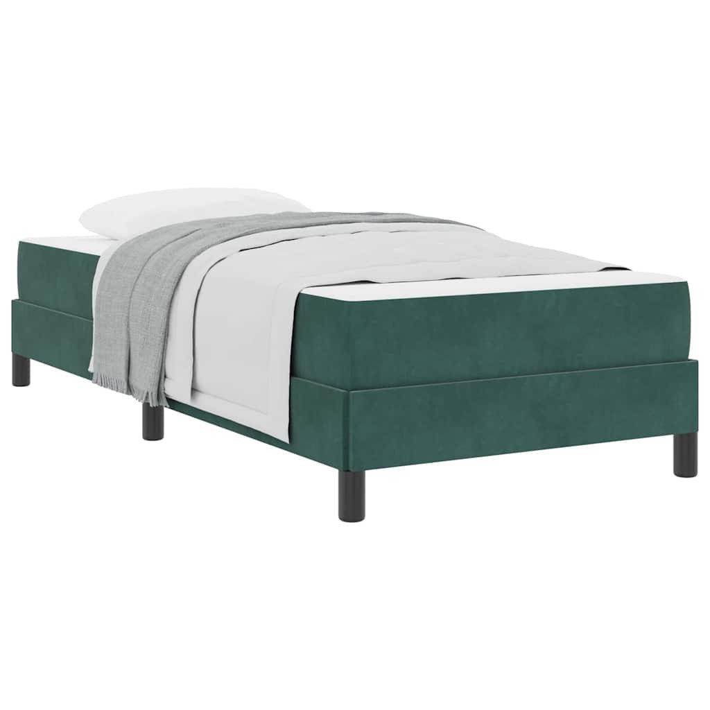 vidaXL Bett Boxspringbett mit Matratze Dunkelgrün günstig online kaufen