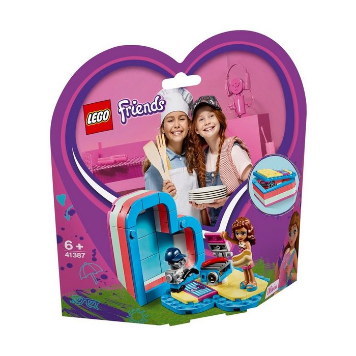 LEGO® Konstruktions-Spielset Friends 41387 Olivias sommerliche Herzbox (93 St)