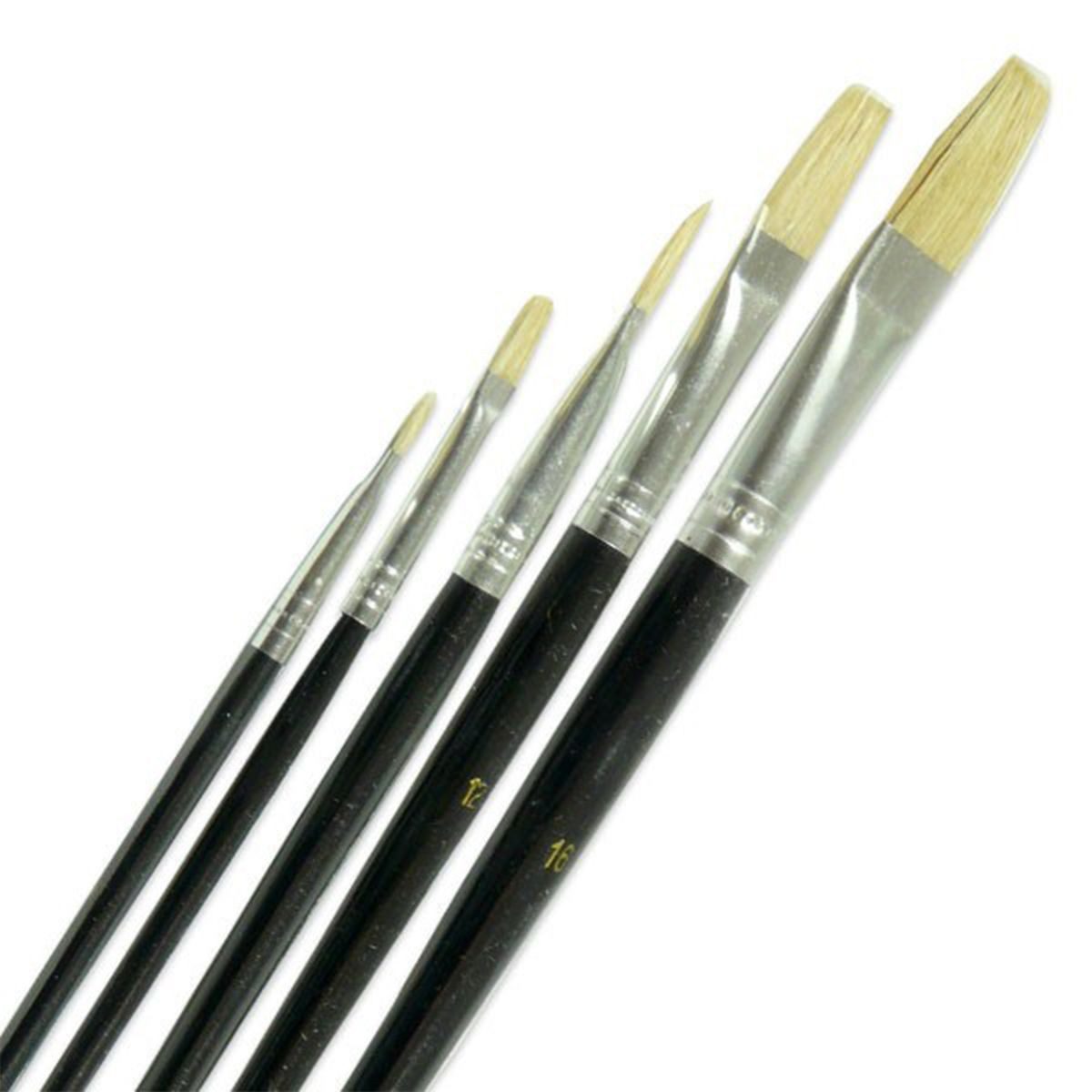 Color Expert Malpinsel 5tlg. Pinsel-Set für Acryl-, Öl-, Aquarell- und Temperafarben, (5 St), widerstandsfähig