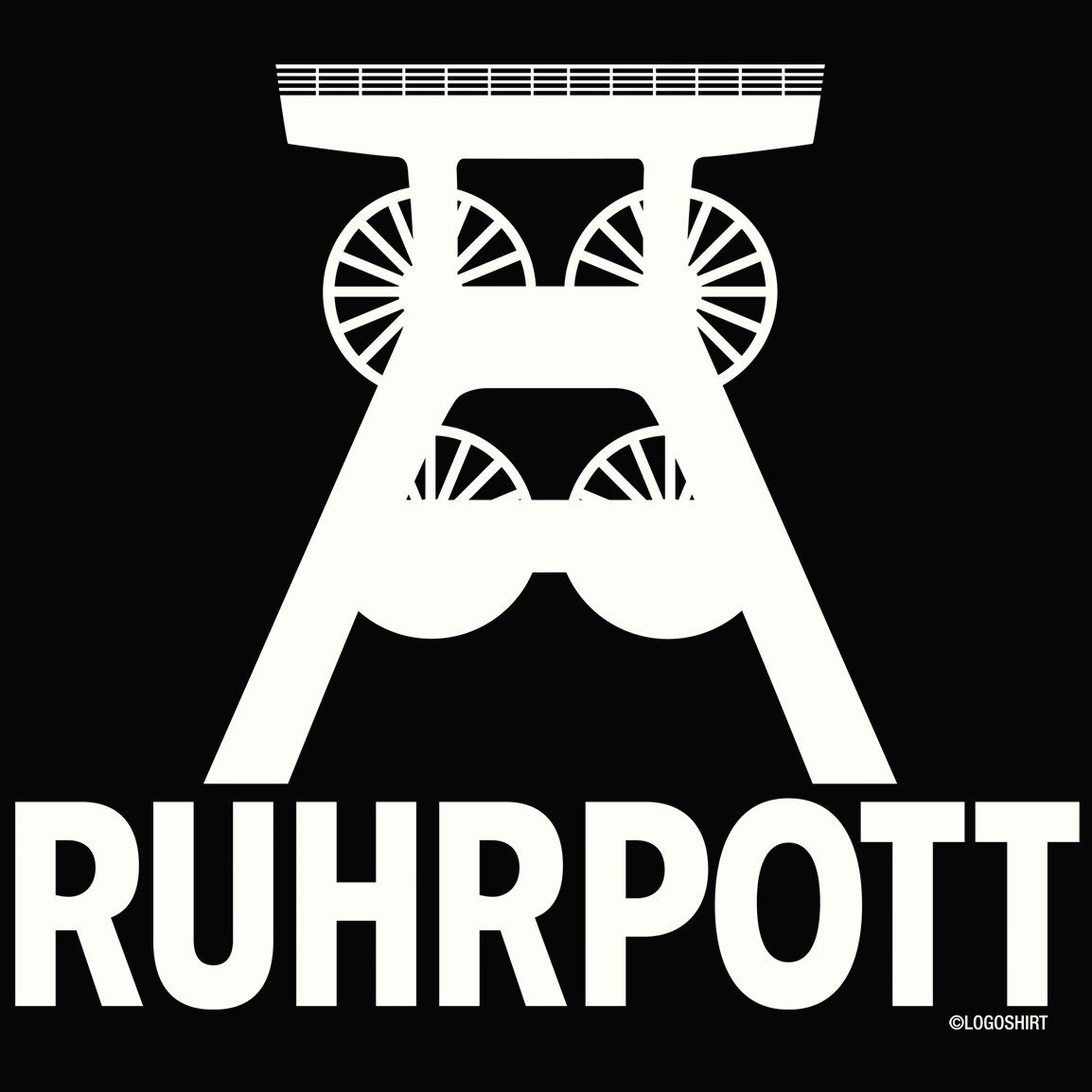 LOGOSHIRT T-Shirt Ruhrpott Logo mit Ruhrpott-Symbol