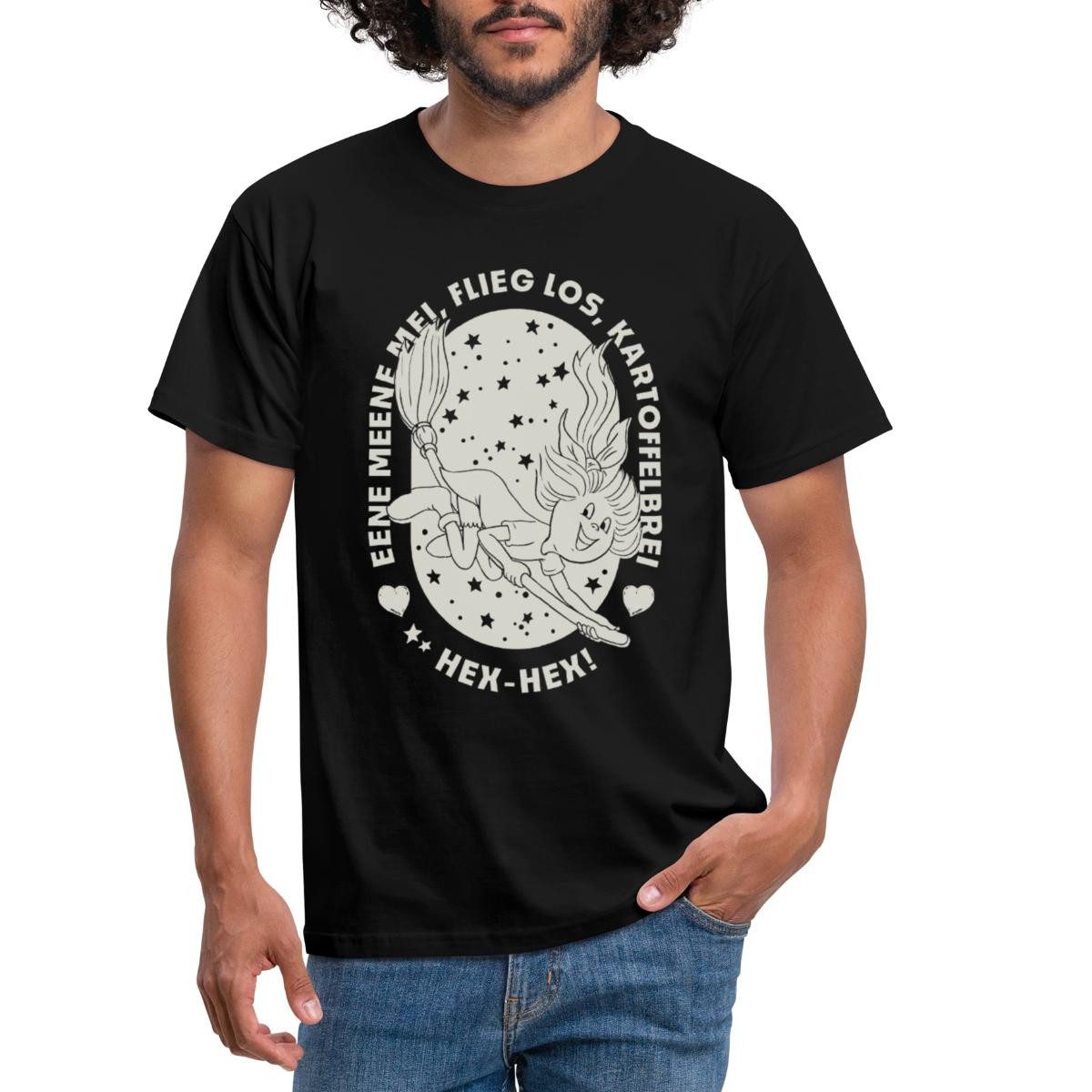 Spreadshirt T-Shirt Bibi Blocksberg Bibi Auf Kartoffelbrei Mit Zauberspruch Männer T-Shirt (1-tlg)