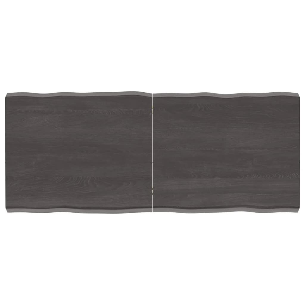 furnicato Tischplatte 120x50x(2-6) cm Massivholz Behandelt Baumkante (1 St)