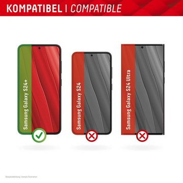 Displex Real Glass + Case für Samsung Galaxy S24+, Displayschutzglas, Displayschutzfolie Displayschutz Rundumschutz 360 Grad splitterfest