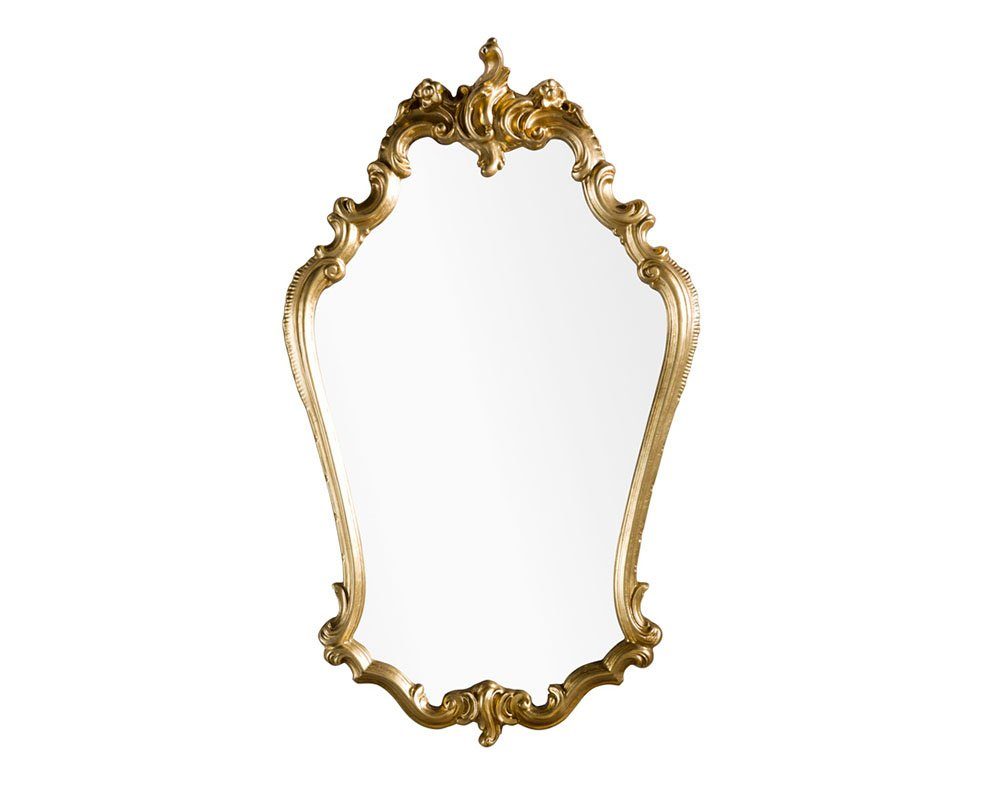 ASR Rahmendesign Barockspiegel Annabelle – Blattgold – Kristallspiegel, Blattgold-Finish, italienische Применитьung, konturierter Barockrahmen