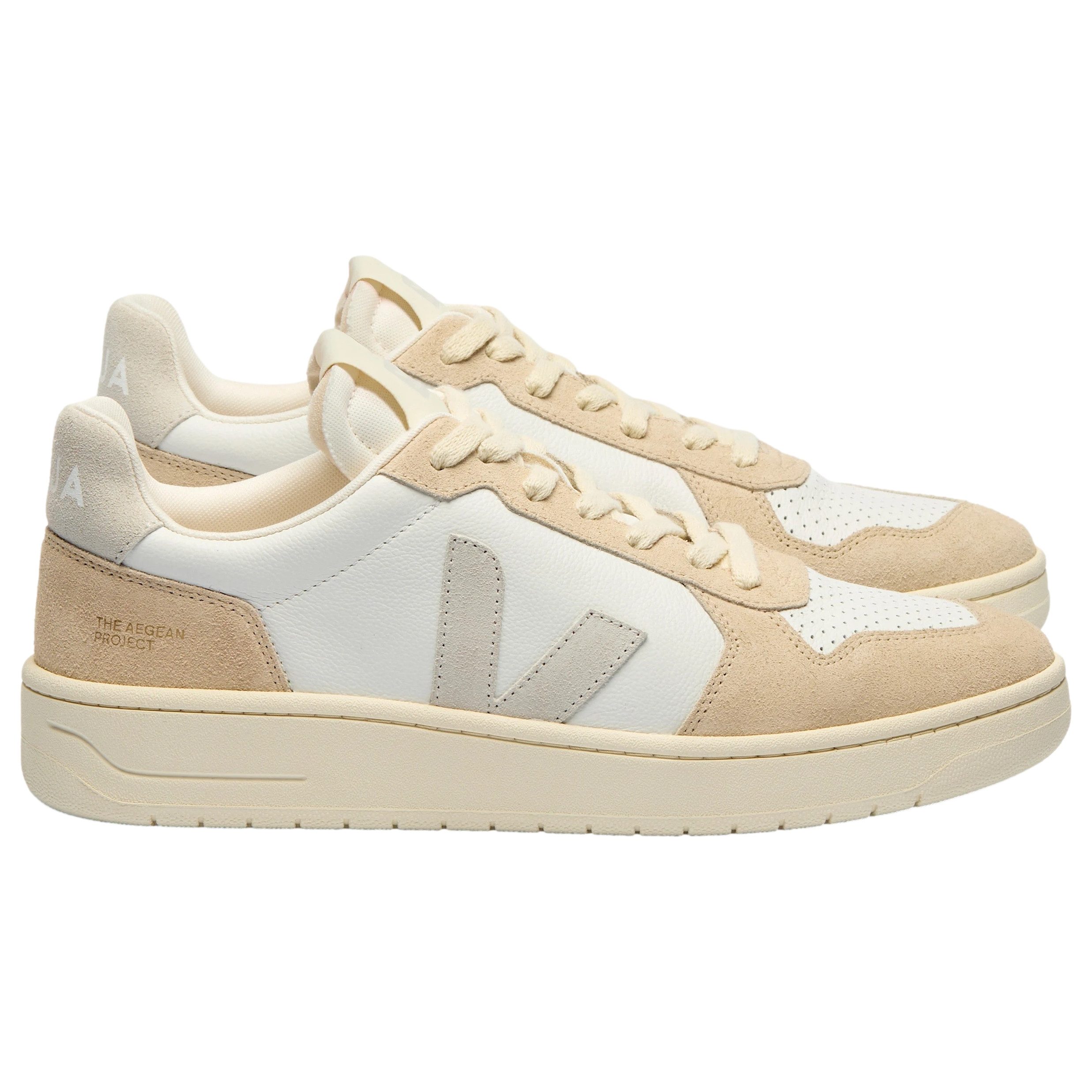 VEJA Damen-Sneaker V-82 Leather White Natural Almond Sneaker