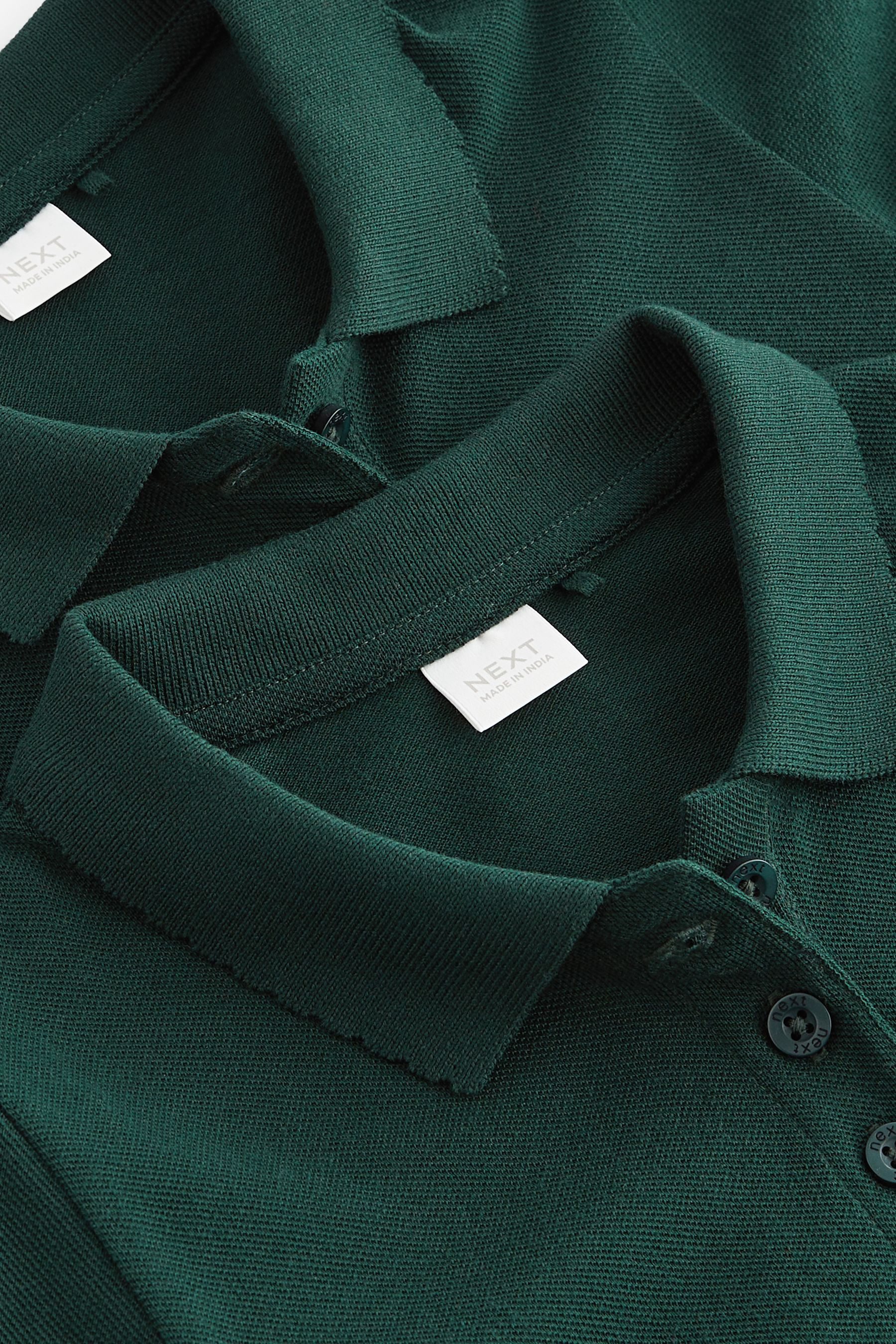 Next Poloshirt Kurzärmelige Polohemden aus Baumwolle im 2er-Pack (2-tlg)