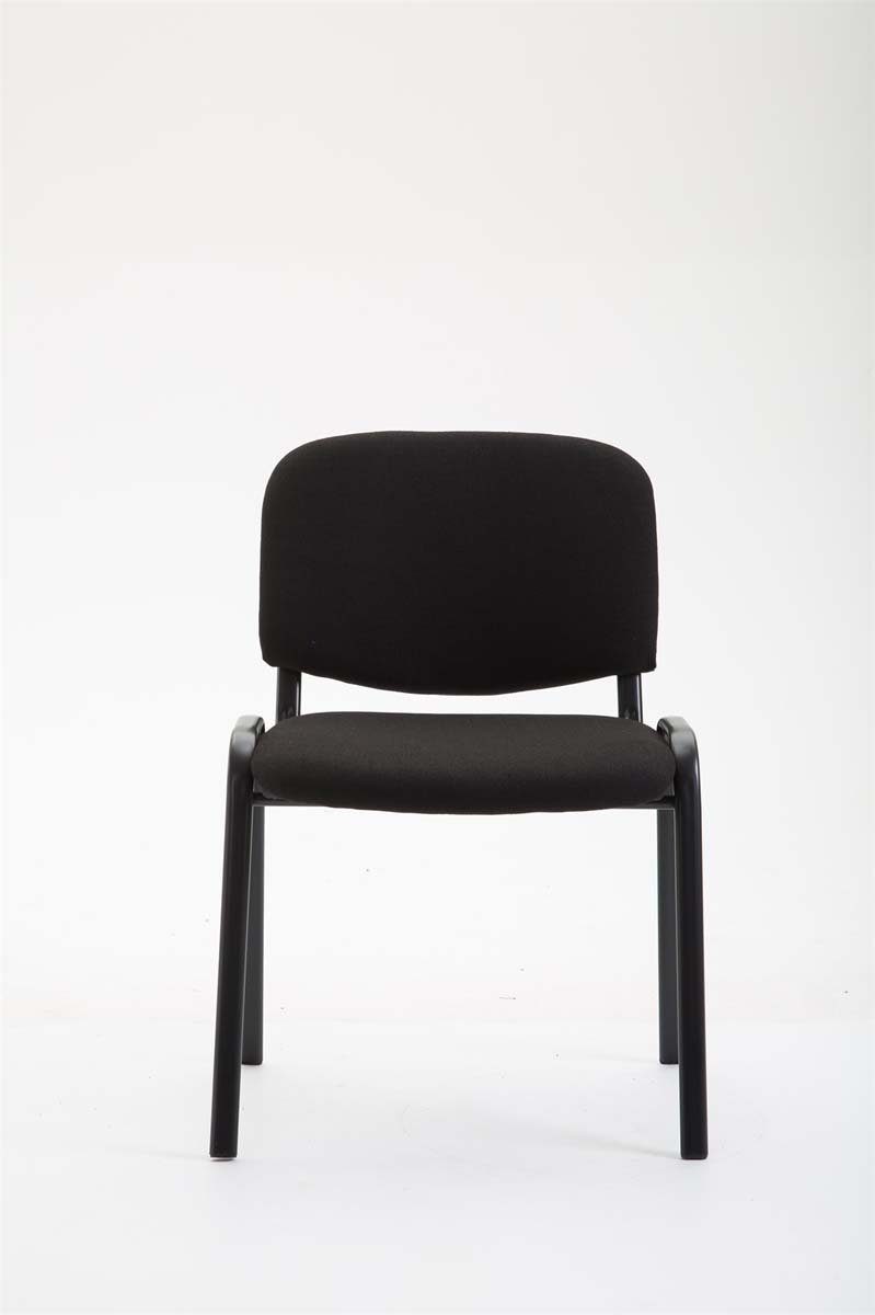 - hochwertiger (Besprechungsstuhl - Keen Konferenzstuhl Messestuhl), Gestell: - Stoff Sitzfläche: TPFLiving schwarz - mit Besucherstuhl Polsterung Warteraumstuhl schwarz Metall