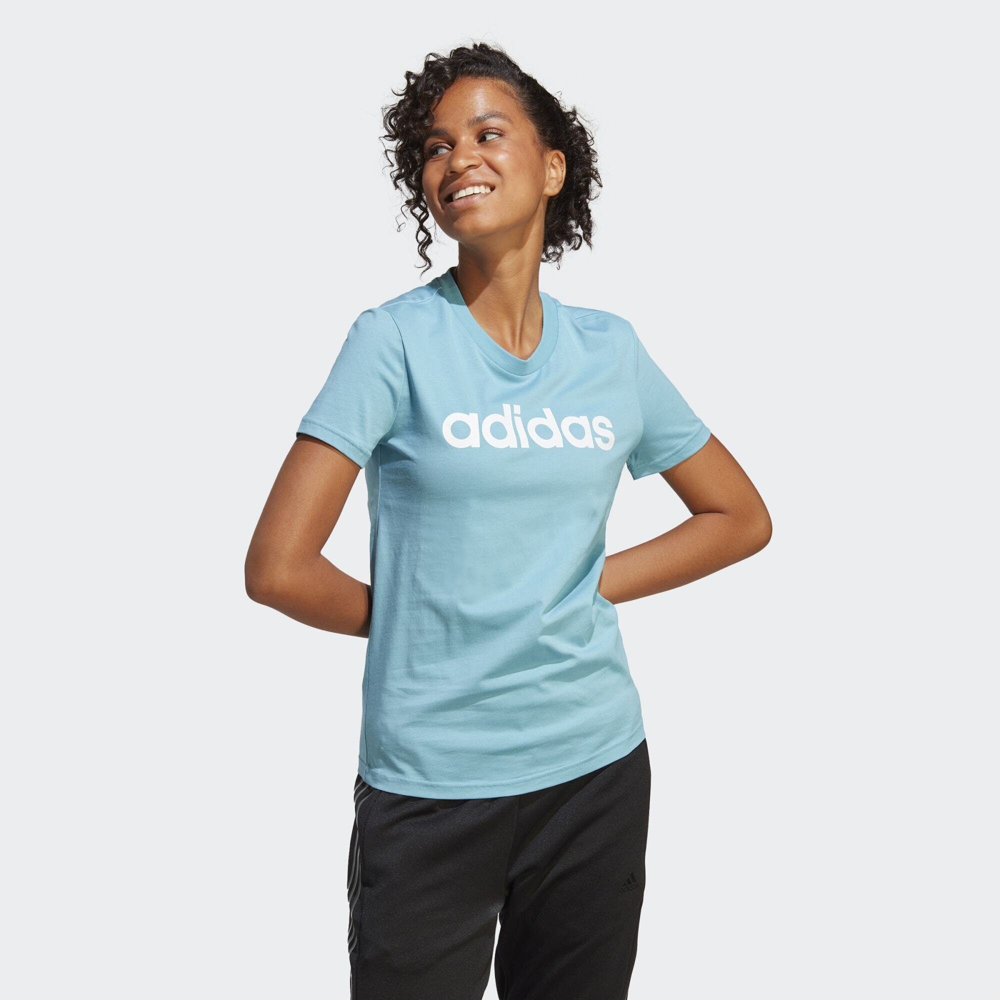 adidas Sportswear T-Shirt LOUNGEWEAR ESSENTIALS SLIM LOGO T-SHIRT