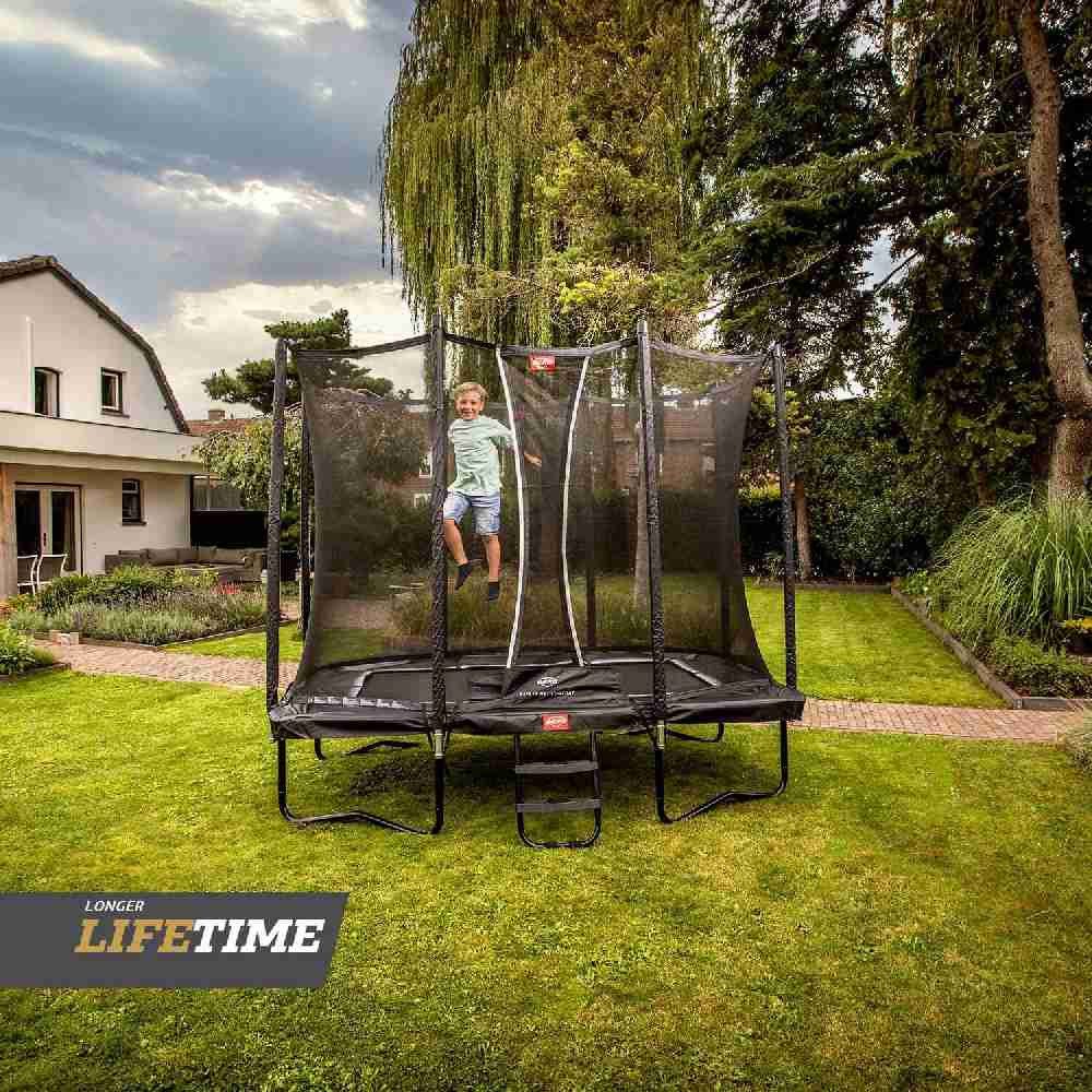 Berg Gartentrampolin rechteckig 280x190cm grün Sicherheitsnetz Comfort UltimFavorit Regular