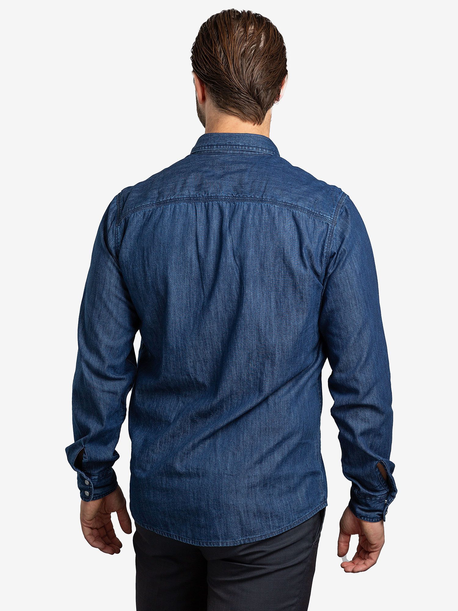 Checker Jeanshemd Dynasty Denim bluse longsleeve günstig online kaufen