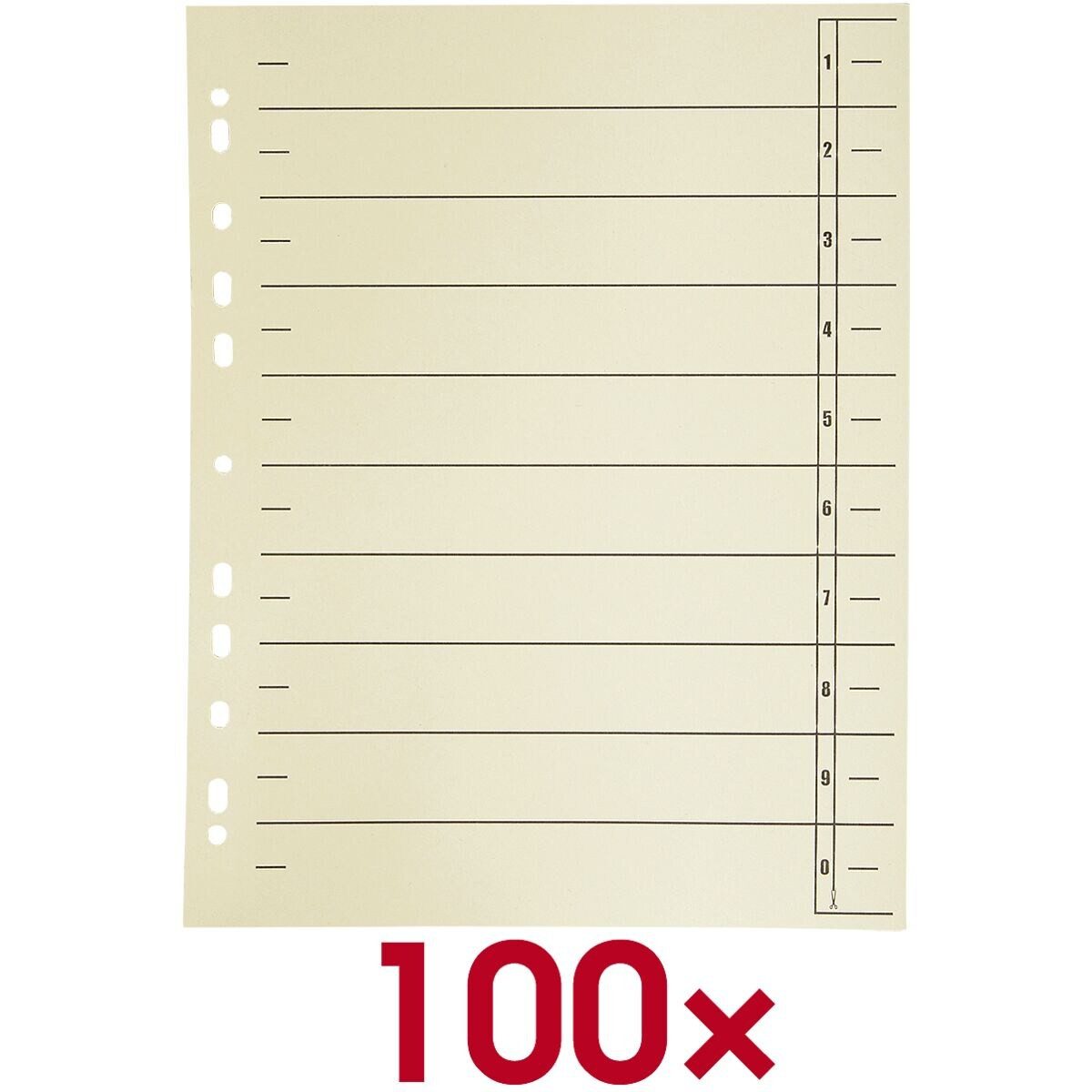 Otto Office Nature Aktenordner, Trennblätter 1-10, DIN A4 Maxi, 100-tlg., Kraftkarton 180 g/m²