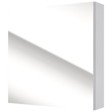 Lomadox Spiegelschrank SOFIA-107 60 cm weiß Hochglanz lackiert, B/H/T: ca. 60/60/15 cm