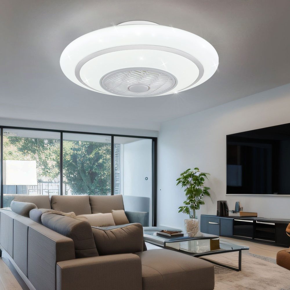 GLOBO LIGHTING Deckenventilator, LED Deckenventilator Fernbedienung Lampe CCT Timer 3-Stufen Lüfter