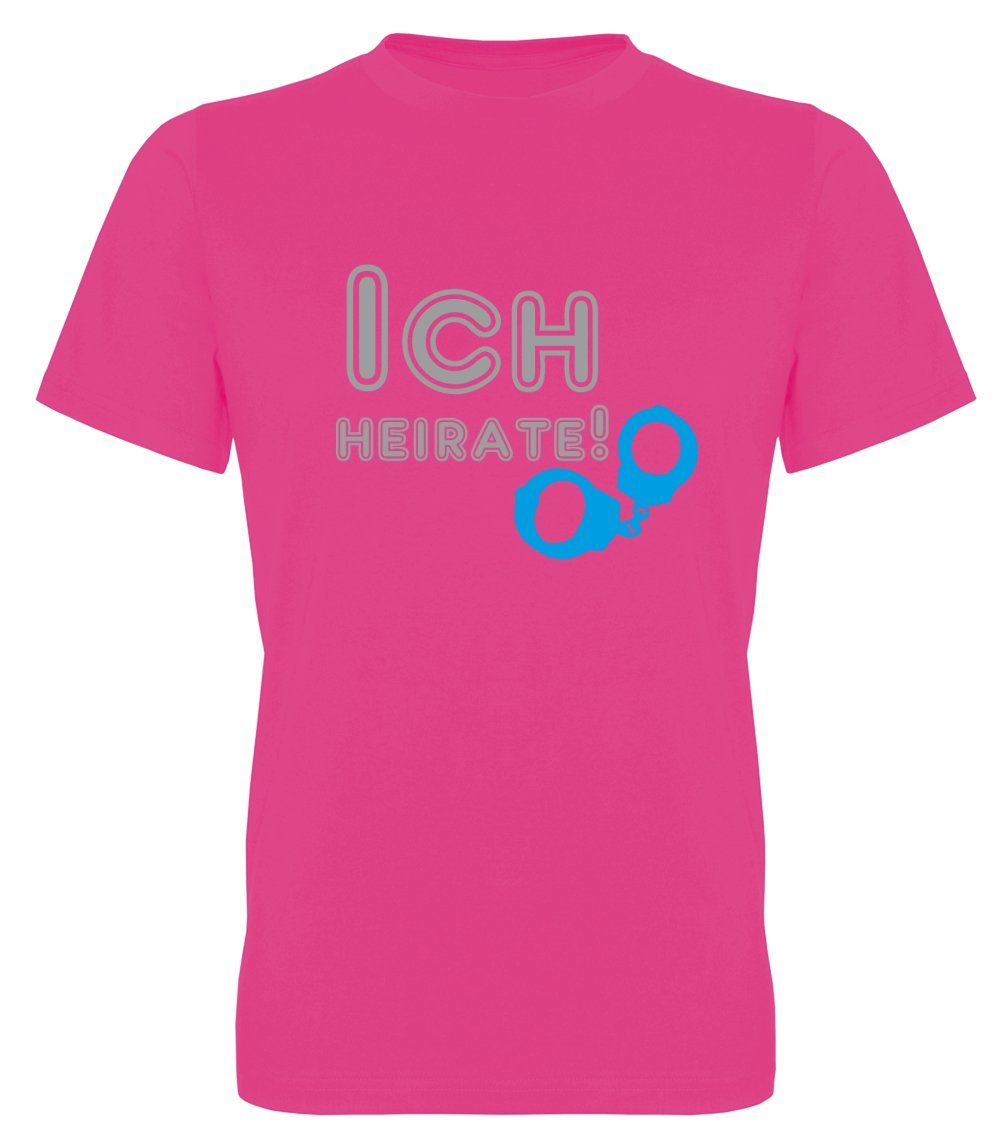 G-graphics T-Shirt zum Junggesellen-Abschied - Ich heirate! Herren Bräutigam-T-Shirt zum JGA / Poltershirt
