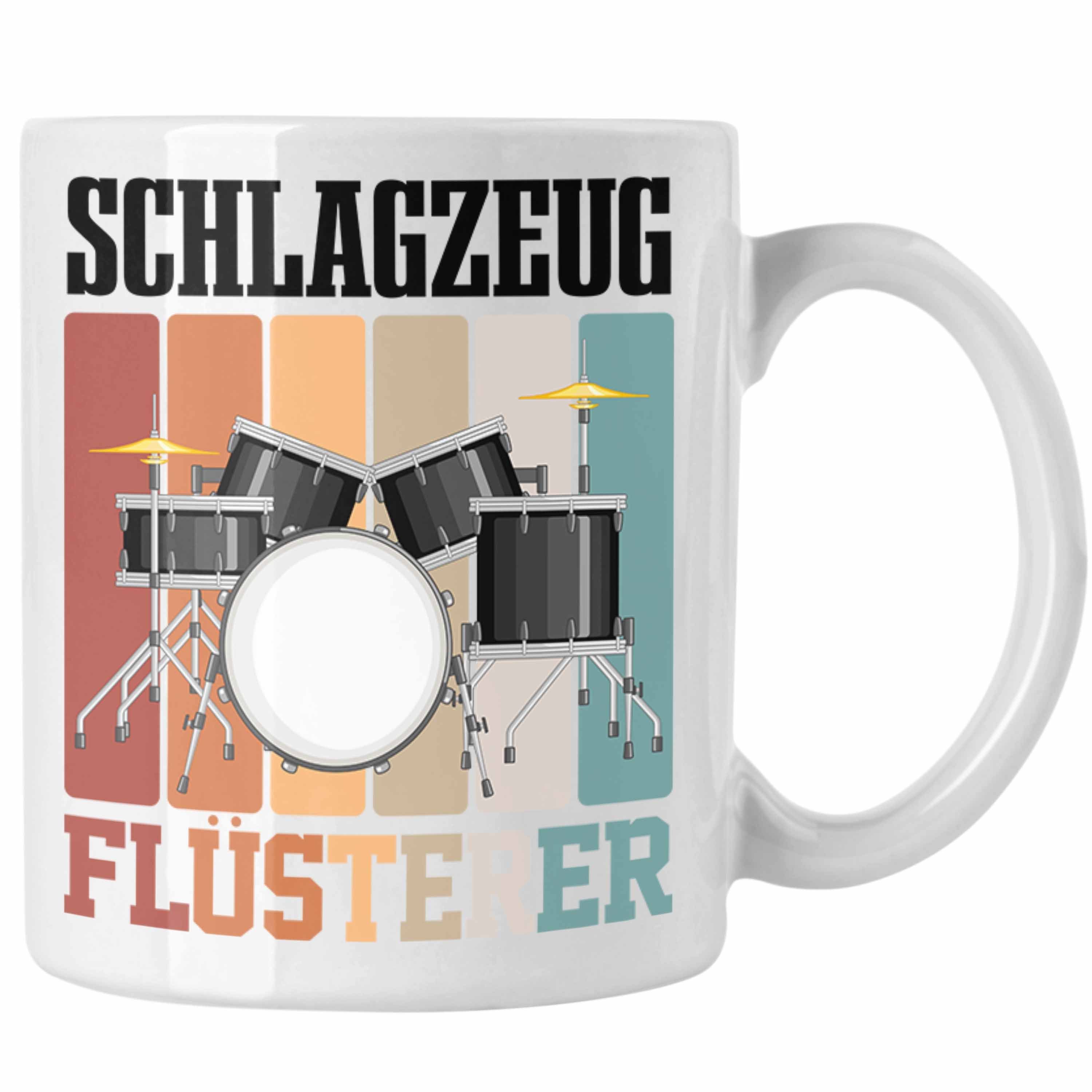 Elegant und exquisit Trendation Tasse Trendation - Flüsterer Lu Geschenk Weiss Schlagzeug Schlagzeug-Spieler Tasse