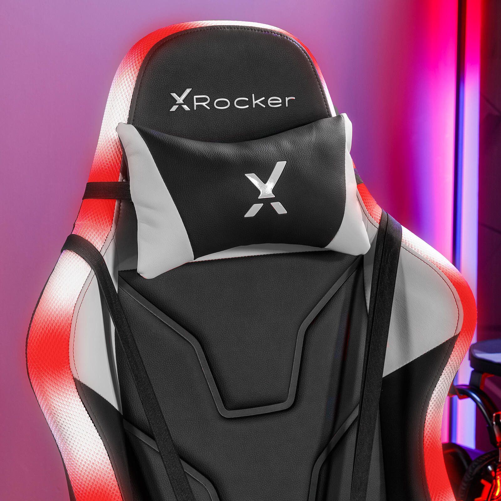 X Rocker Gaming-Stuhl Agility eSports Gaming-Bürodrehstuhl mit LED-Beleu