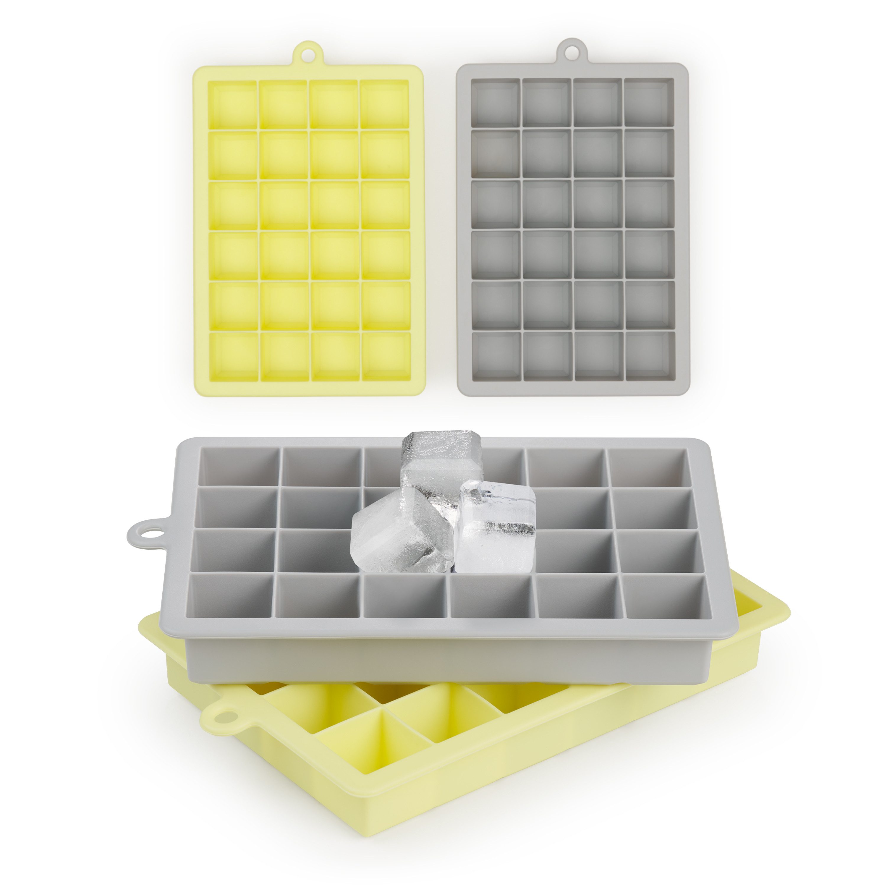 Blumtal Eiswürfelform Silikon - Größe M, 2x24er Pack, BPA frei, Leichtes Herauslösen