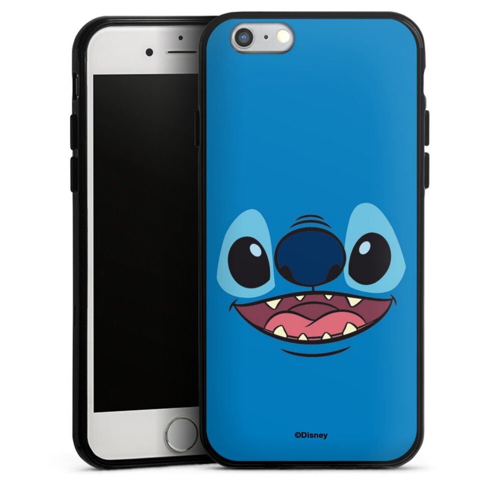 DeinDesign Handyhülle Lilo & Stitch Disney Offizielles Lizenzprodukt Stitch Closeup, Apple iPhone 6s Silikon Hülle Bumper Case Handy Schutzhülle