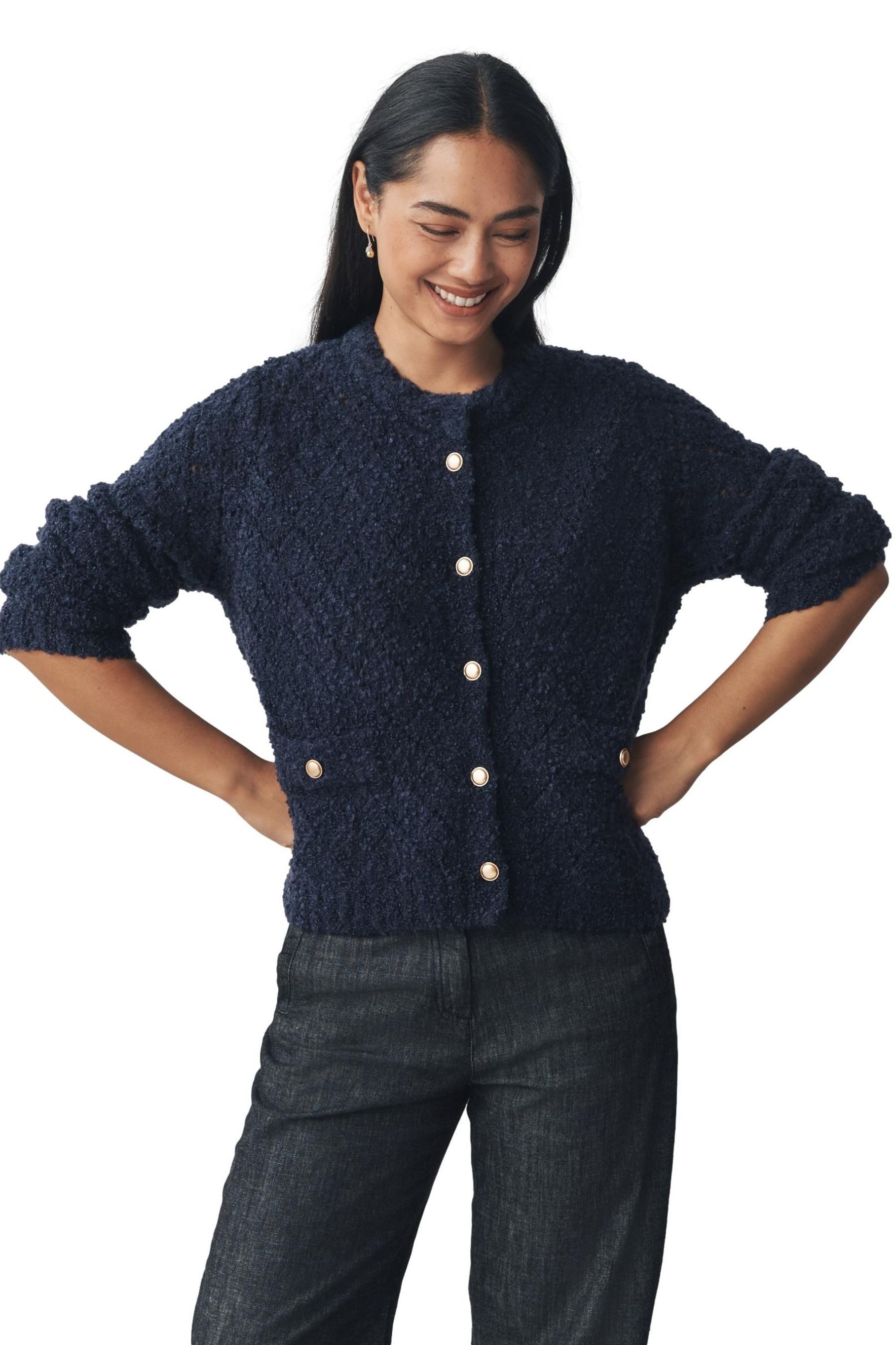 Strickjacke Laura Ashley Bouclé-Strickjacke