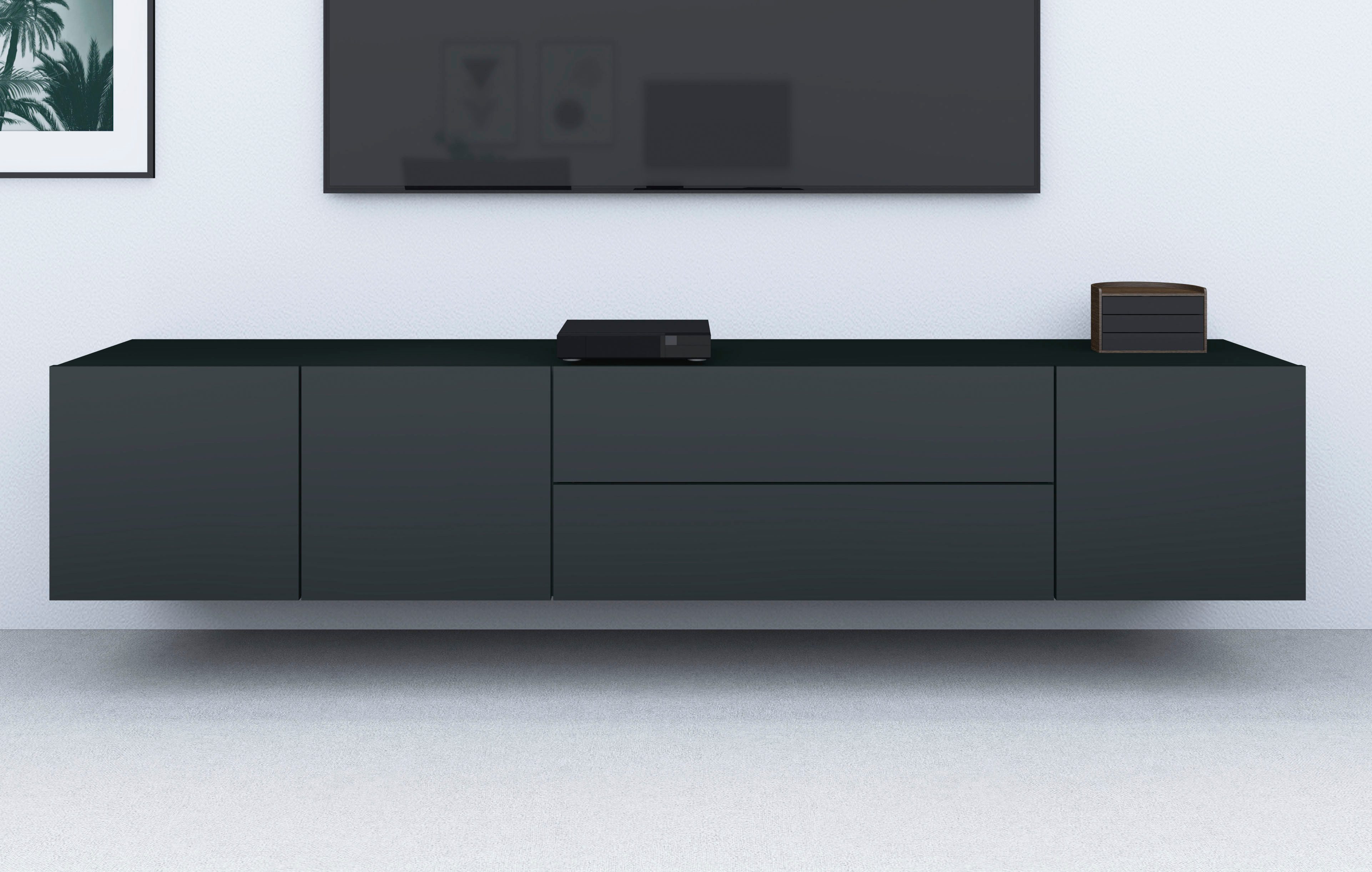 borchardt Möbel Lowboard Sophia, TV-Schrank Breite 190 cm, Breite 190 cm, hängend montierbar