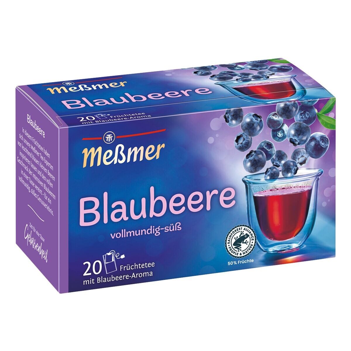 Meßmer Tee Blaubeere, Früchtetee mit Blaubeere-Aroma