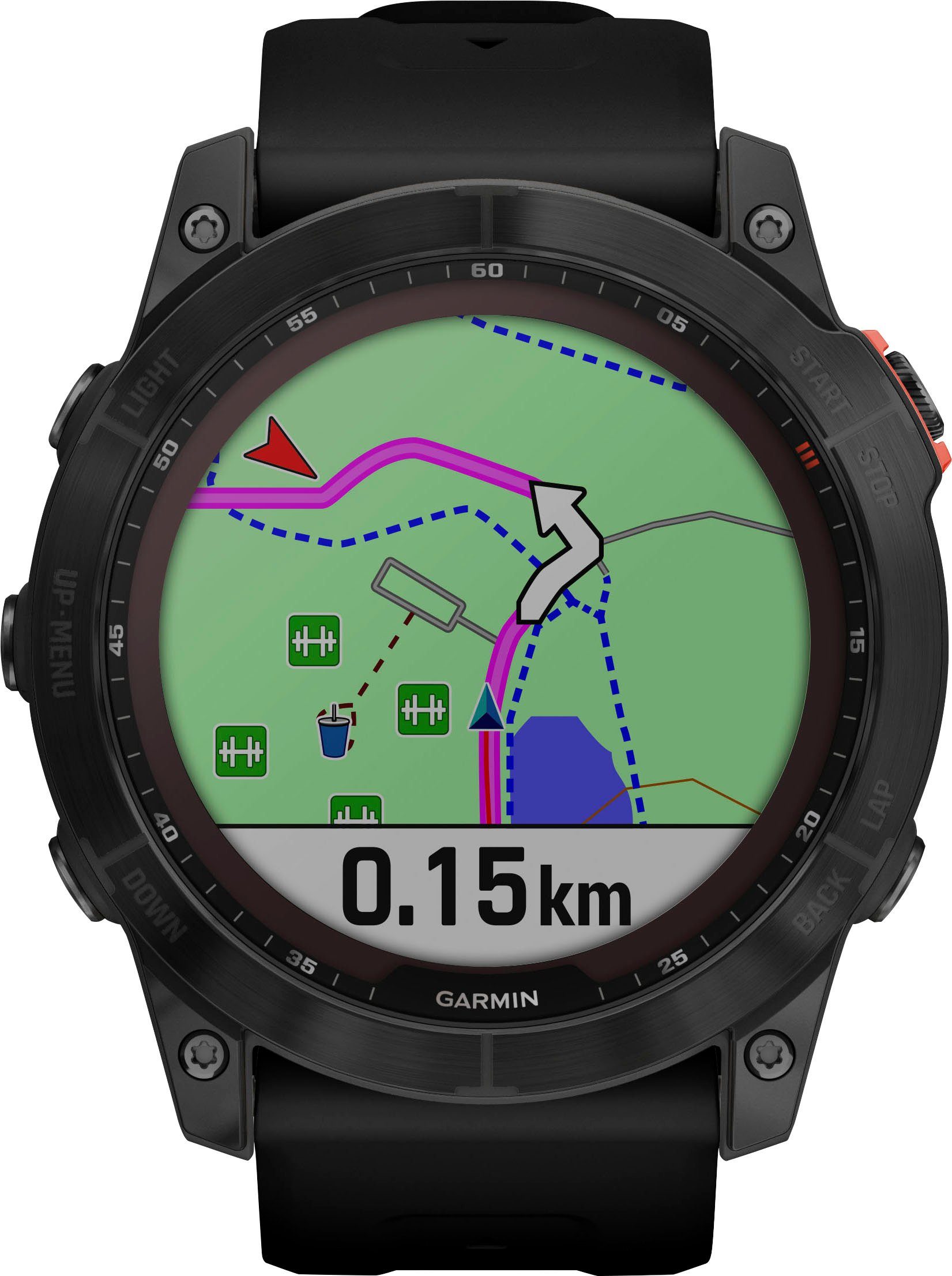 cm/1,4 Zoll, FENIX (3,55 7X Garmin Garmin) Smartwatch SOLAR