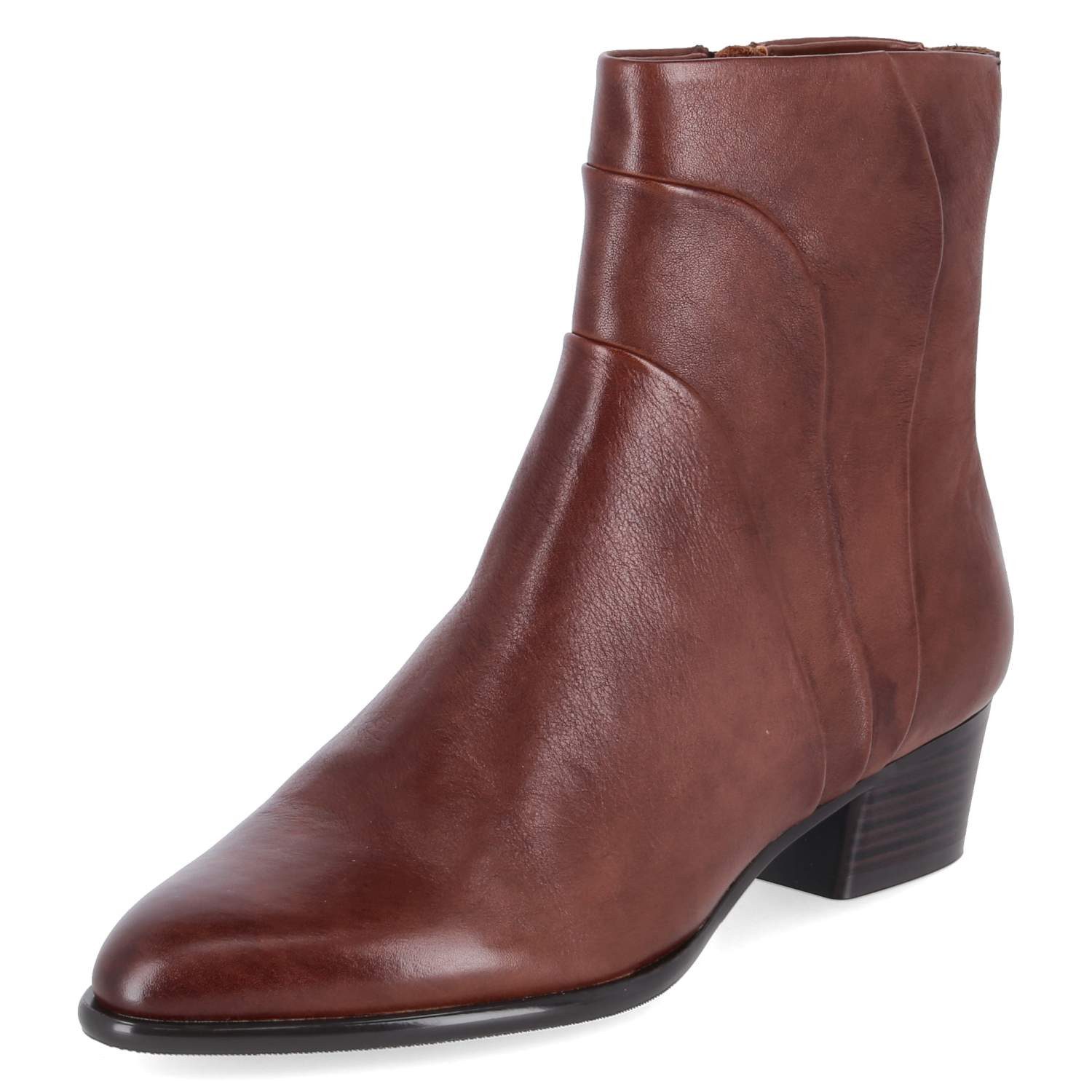 Kaerlek Kaerlek Lori 01 Cognac Damen Glattleder brown Schlupfstiefel