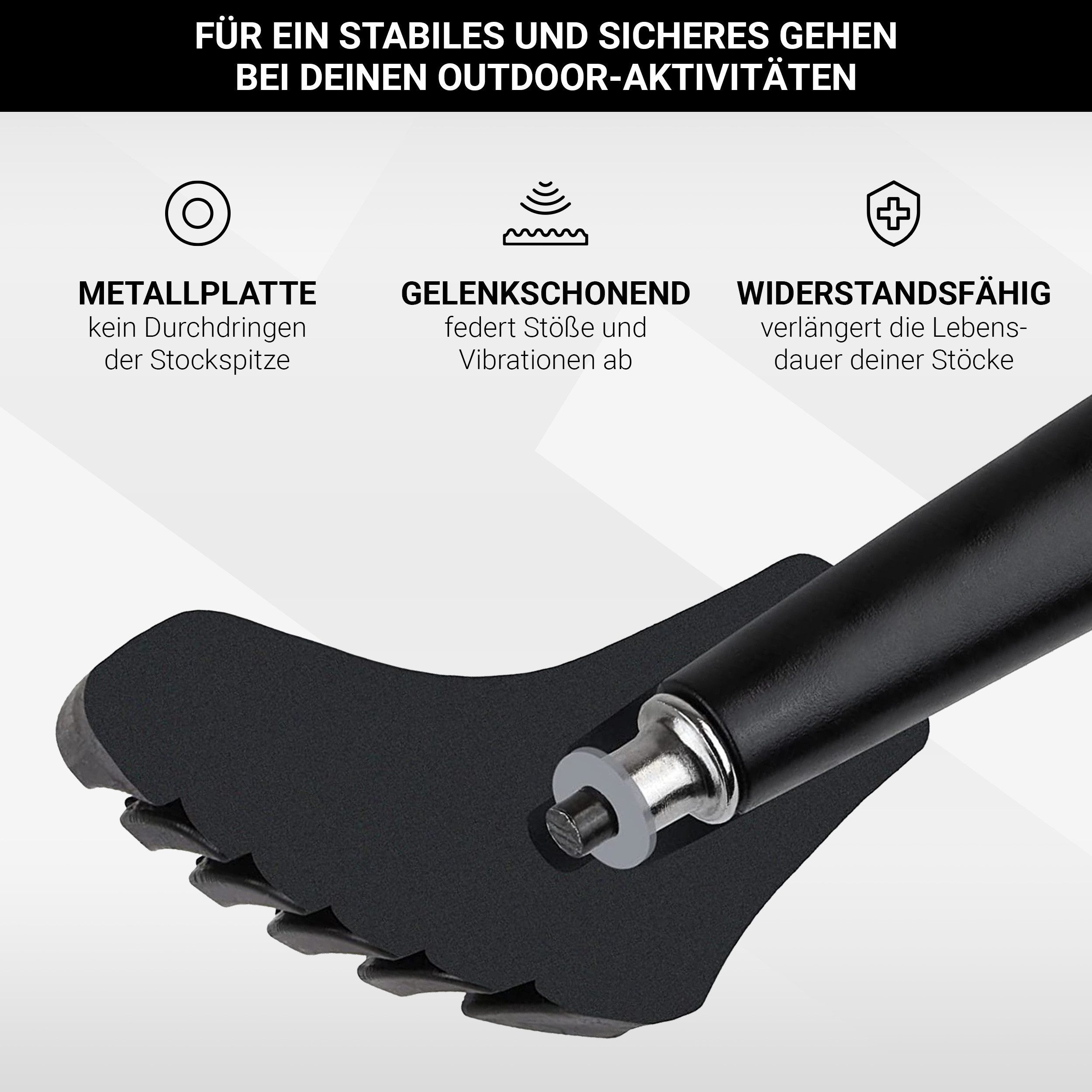 MSports® Trekking-Stöcke Nordic Walking - Trekking Pads - 12 Stück / 6 Paar