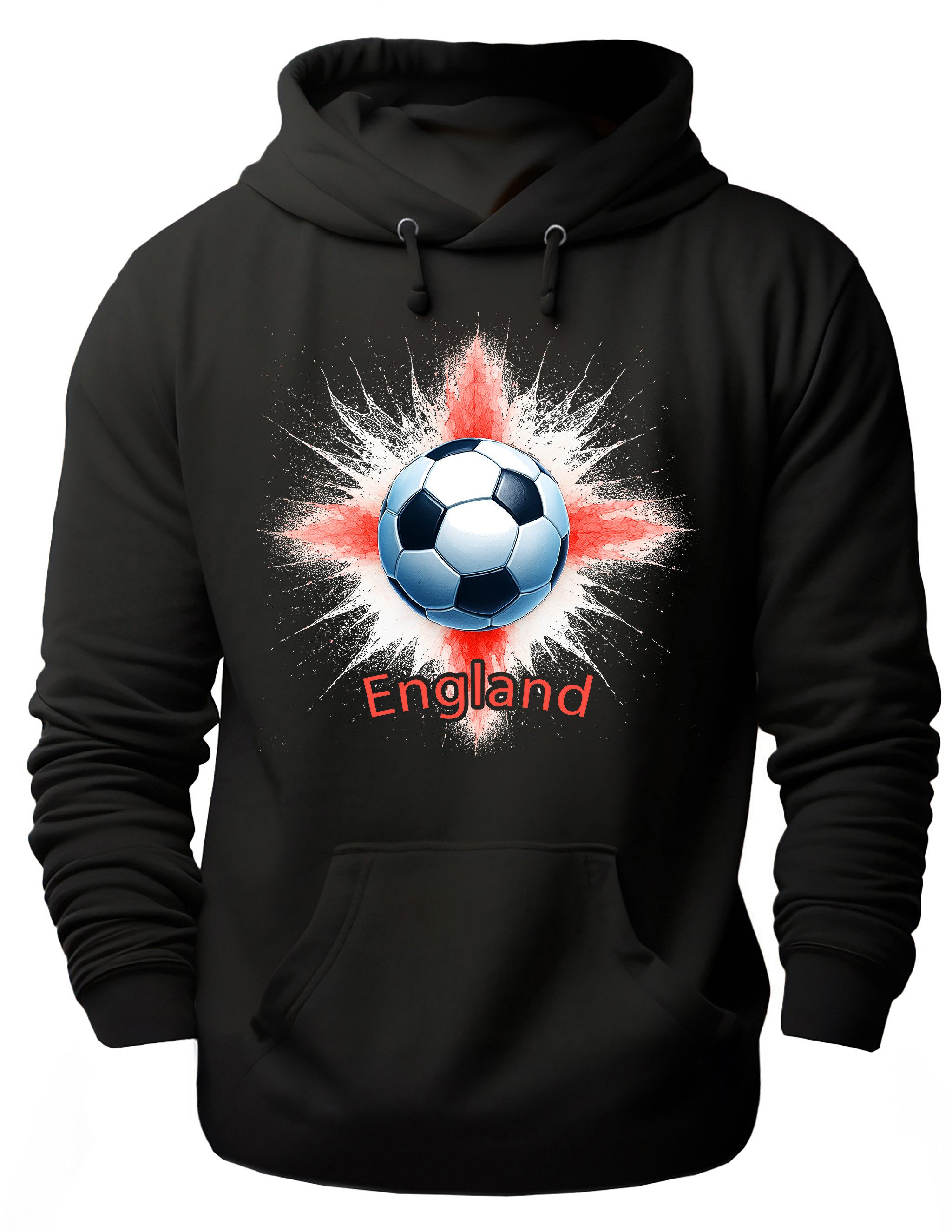 MyDesign24 Hoodie Fanhoodie Fussball WM Hoodie 2026 Nationalmannschaft Kapuzenpulli England i675