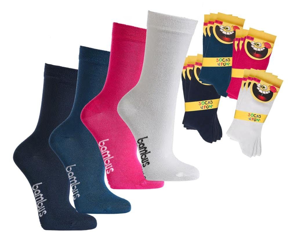 TippTexx 24 Socken 6 Paar Bambus Kinder Socken SUPERWEICH handgekettelt Mädchen & Jungen (Set, 6 Paar) – Bild 2 von 5