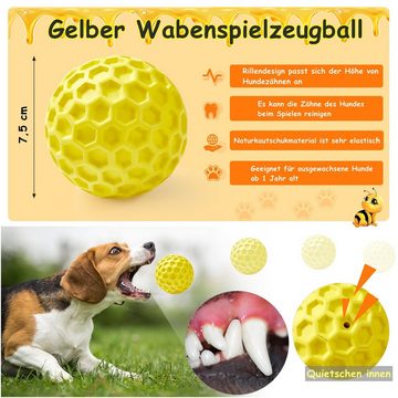 the pets smile Zahnpflege-Spielzeug 4 Stück Hundespielzeug Gummi, Kauspielzeug, Futterspielzeug