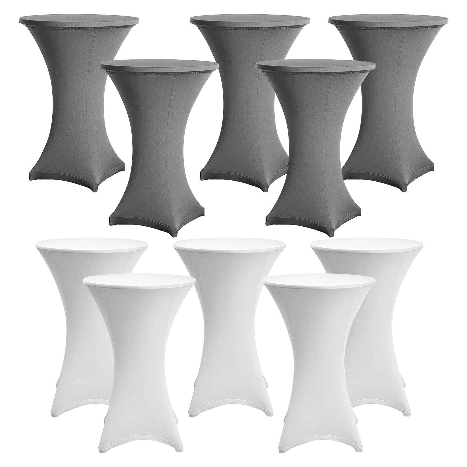 Clanmacy Stehtischhusse 5er Stehtischhusse Stretch Stehtisch Ø60-80cm Tisch günstig online kaufen