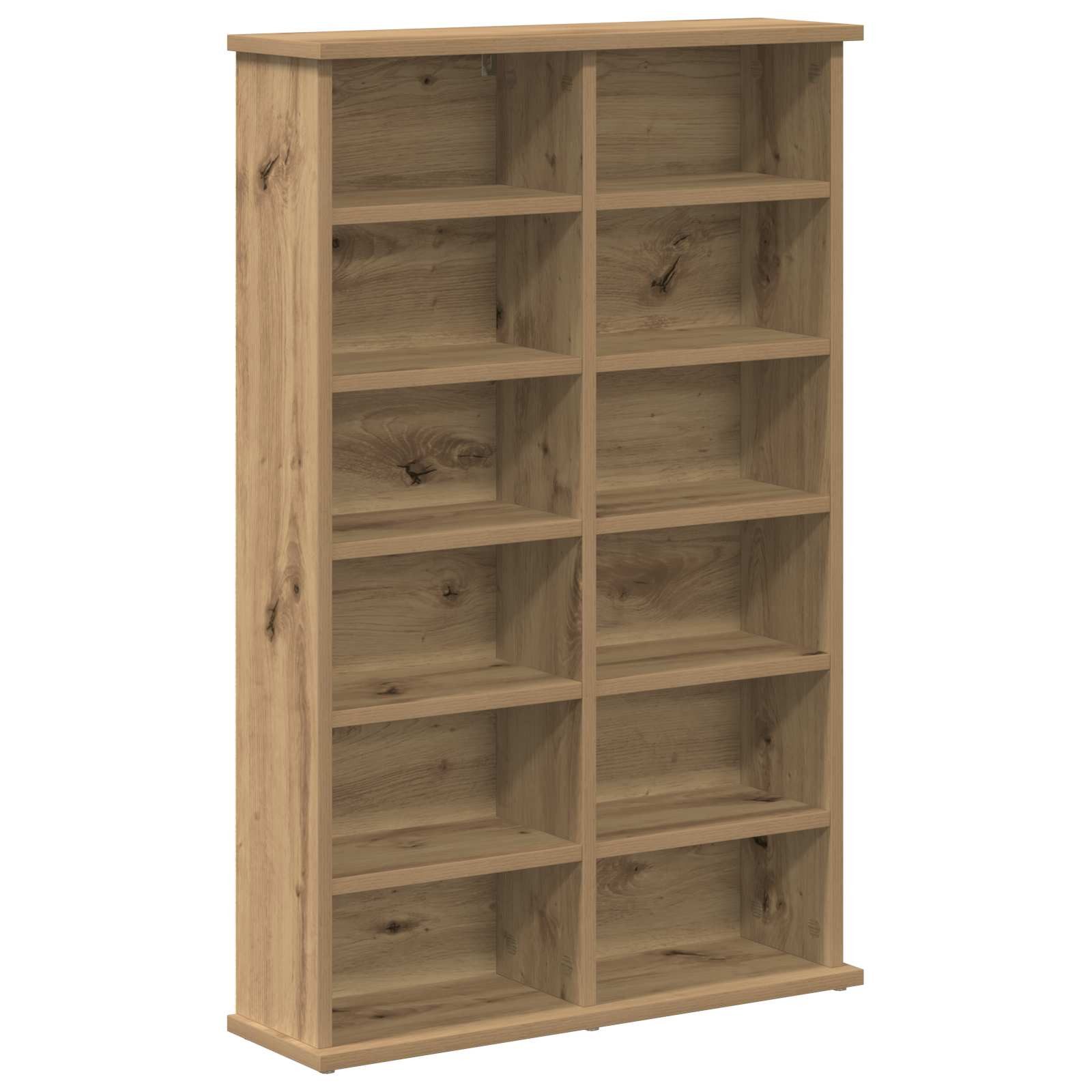 vidaXL Schranksystem CD Regal Artisan-Eiche 60 x 17 x 92 cm Holzwerkstoff (1-St)