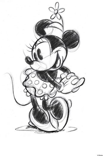 Disney Leinwandbild »Minnie Sketch«, (1 Stück)