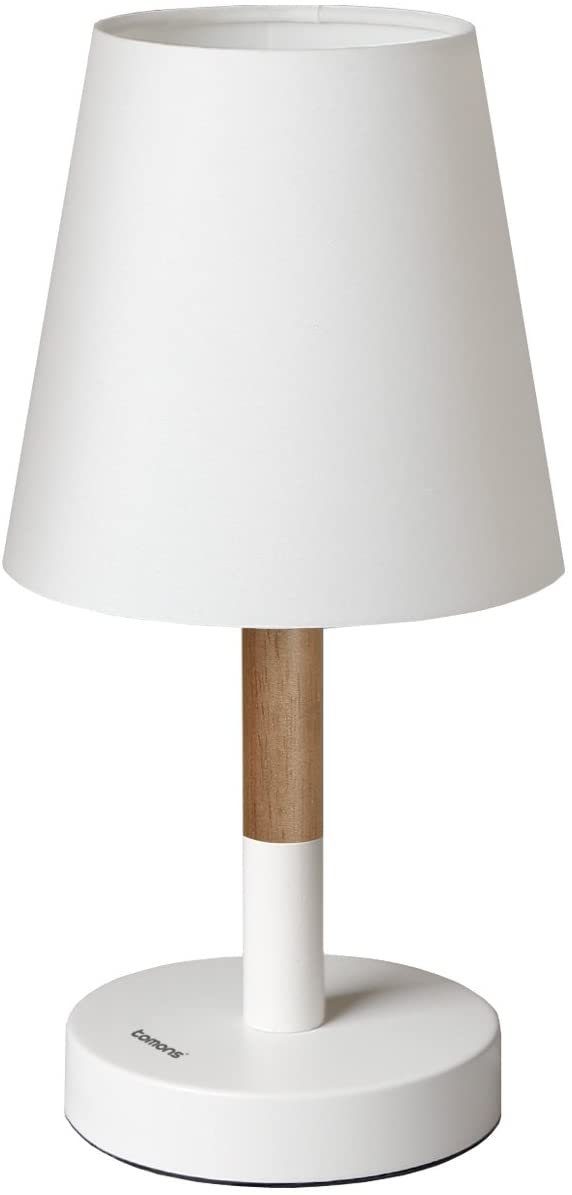 Tomons Nachttischlampe Bettschrank Stofflampenschirm Schreibtischlampe für  Schlafzimmer, Wohnzimmer, Wohnheim