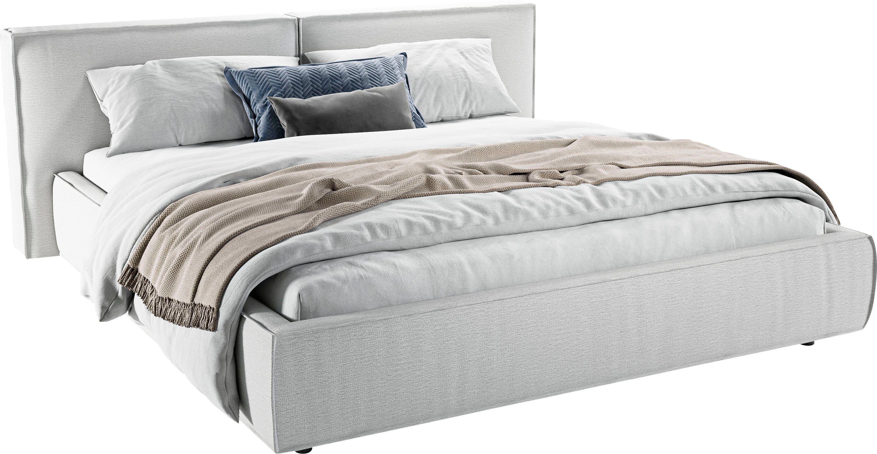 Home affaire Polsterbett Adrina mit Biesenoptik, Feincord und Luxus-Microfaser, bis 280kg, auch in Überlänge 220 cm, 4 Breiten bis 200cm
