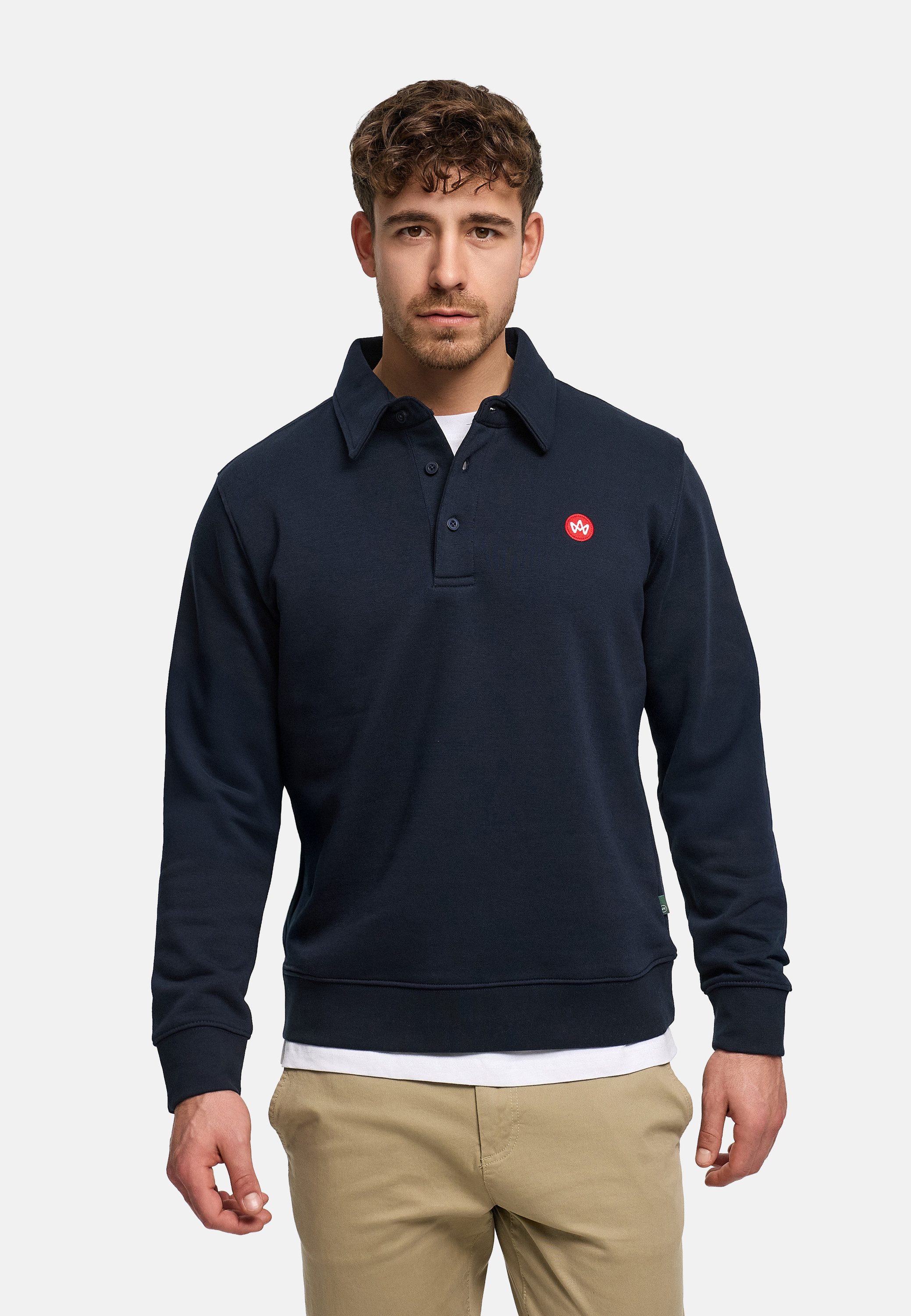 Kronstadt Sweater Herren KSLars Polosweater Sweatshirt Herrenpulli Polo-Sweatshirt mit sportivem Twist