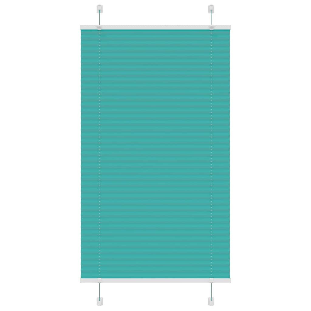 vidaXL Jalousie Plissee Petrolgrün 75x150 cm Stoffbreite 74,4 cm Polyester