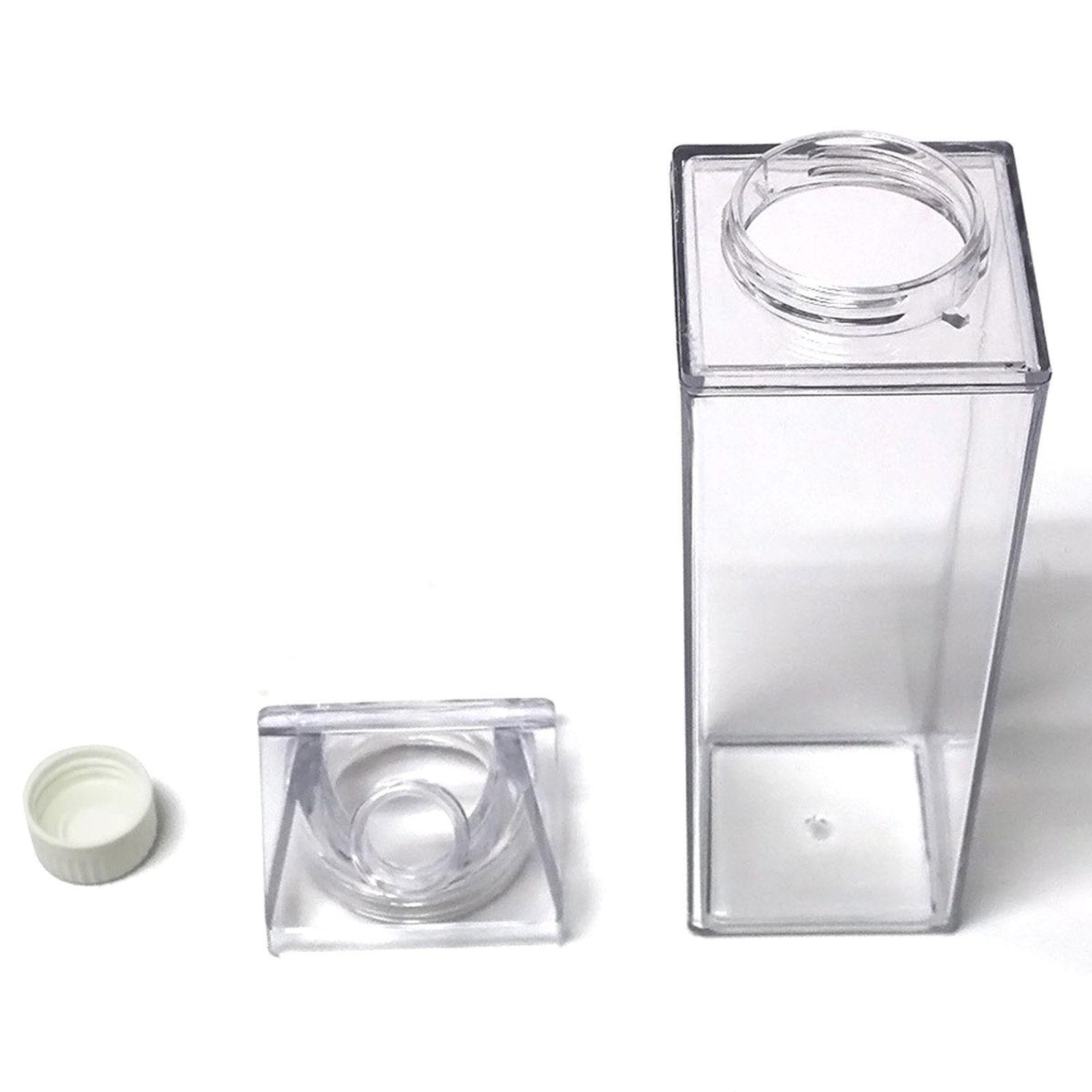 VOSSBACH Trinkflasche Milchflasche Wasserflasche Saftflasche Milch Flasche Plastikflasche, Kunststoff 500 ml Transparent Wiederverwendbar