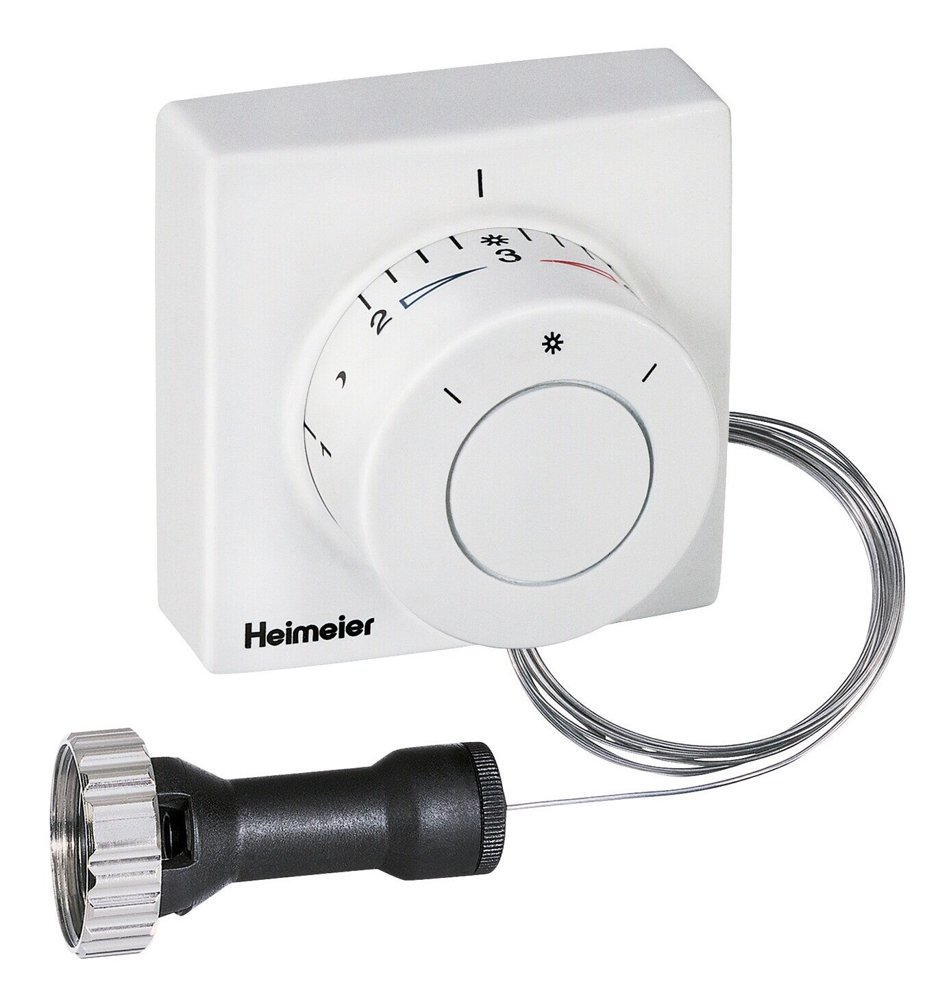 IMI Heimeier Heizkörperthermostat, Thermostat-Kopf F Ferneinsteller Kapillarrohr 2 m, weiß