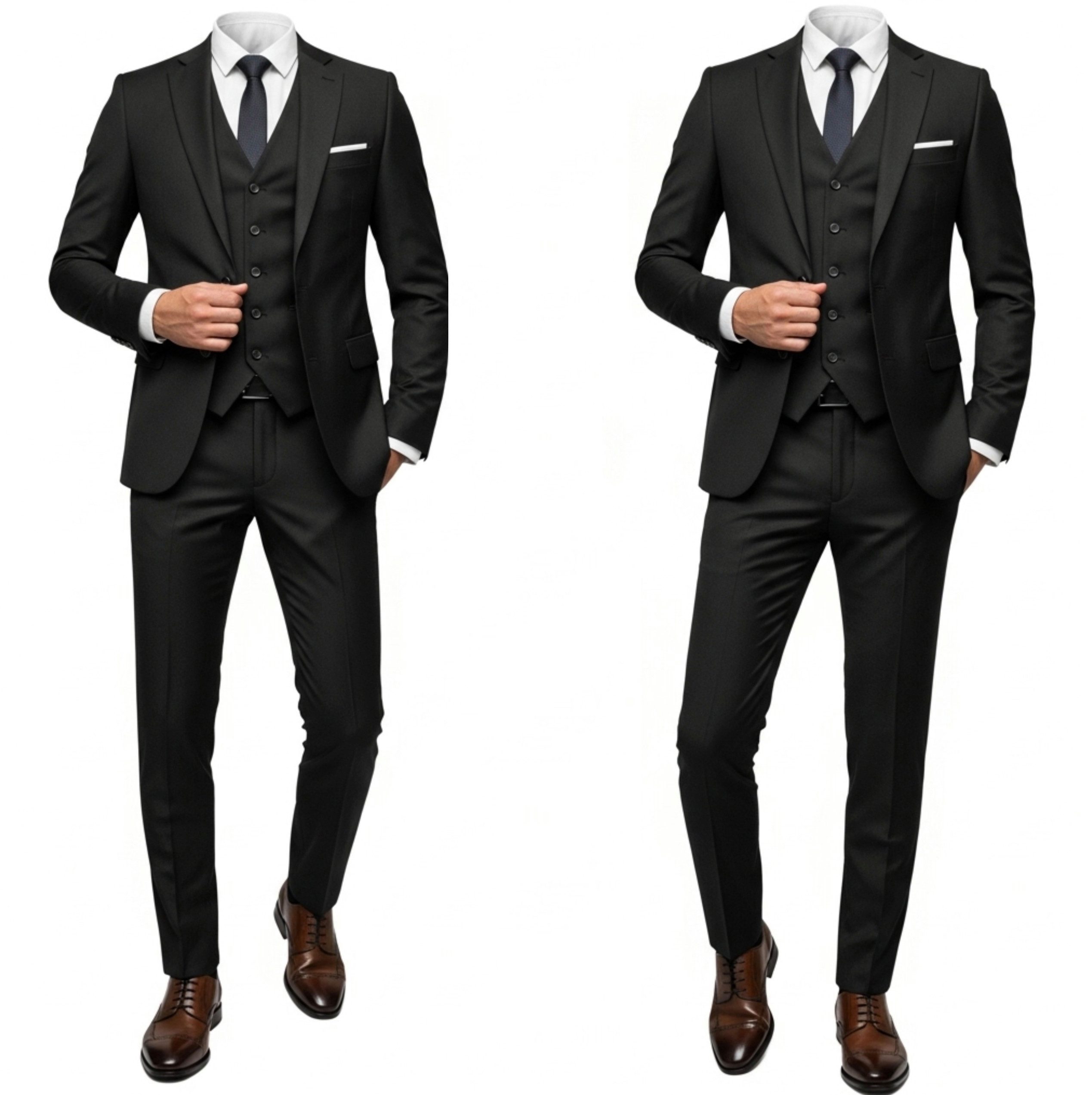 Keskin Collection Anzug 3-teilig Keskin Collection Anzug 3 teilig Schwarz Grau Dunkelblau Hellgrau TOP (3 teiliges Set) 3 teilger Set