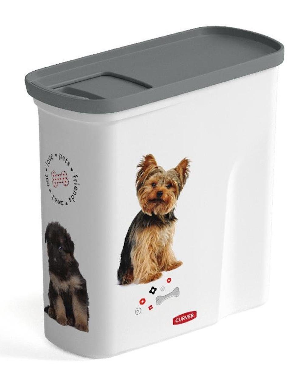 Curver Mülltrennsystem Futtertonne, Futterbehälter Petlife 2L für Hundefutter | Mülltrennsysteme
